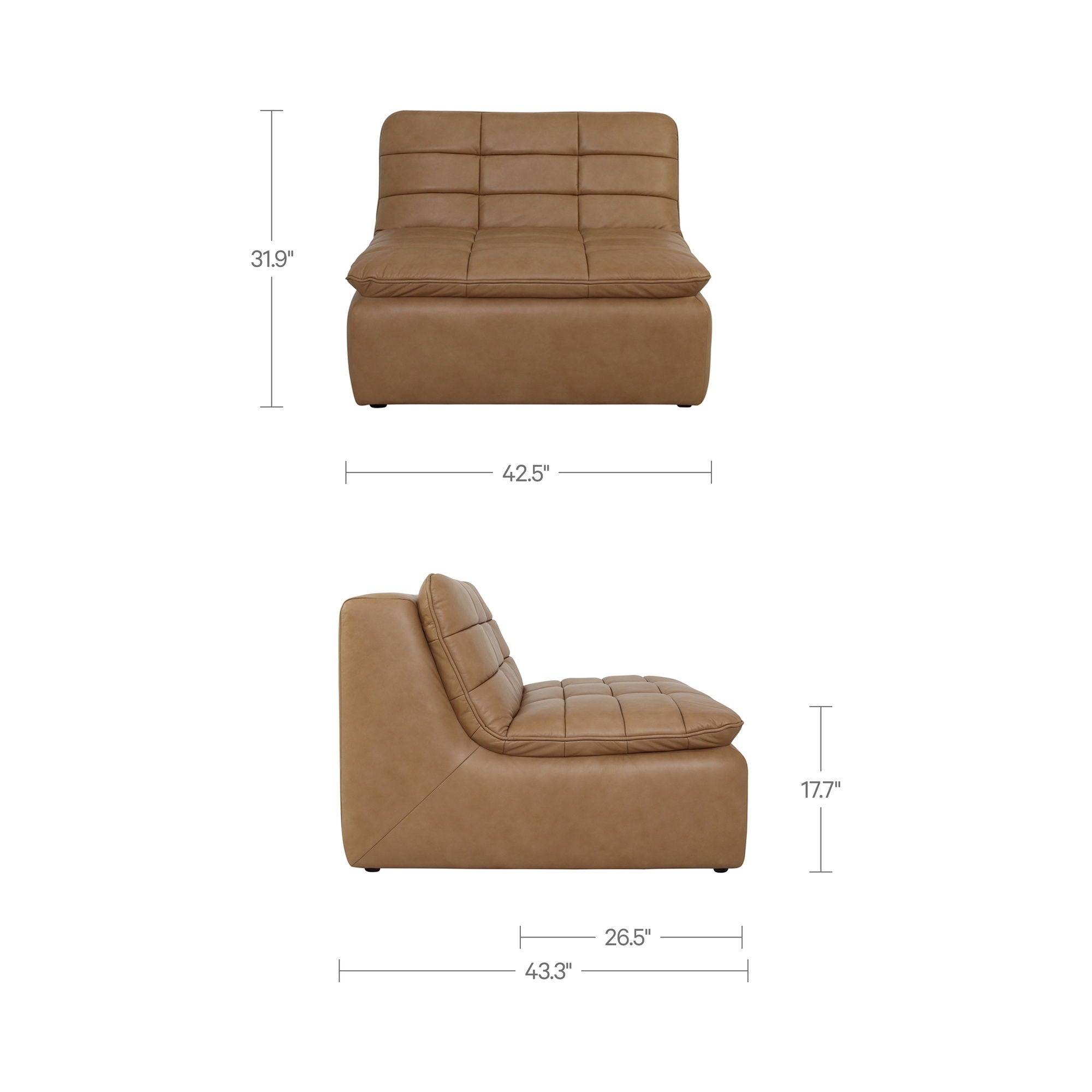 Lino - Slipper Chair - Tan - Image 2