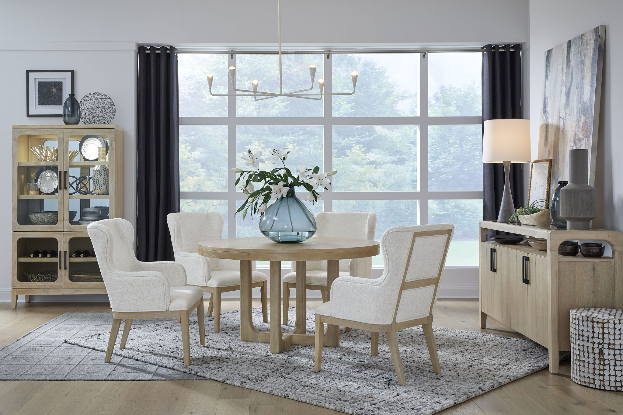 Somerset - Round Dining Table - Butternut and Omari Natural - Image 2