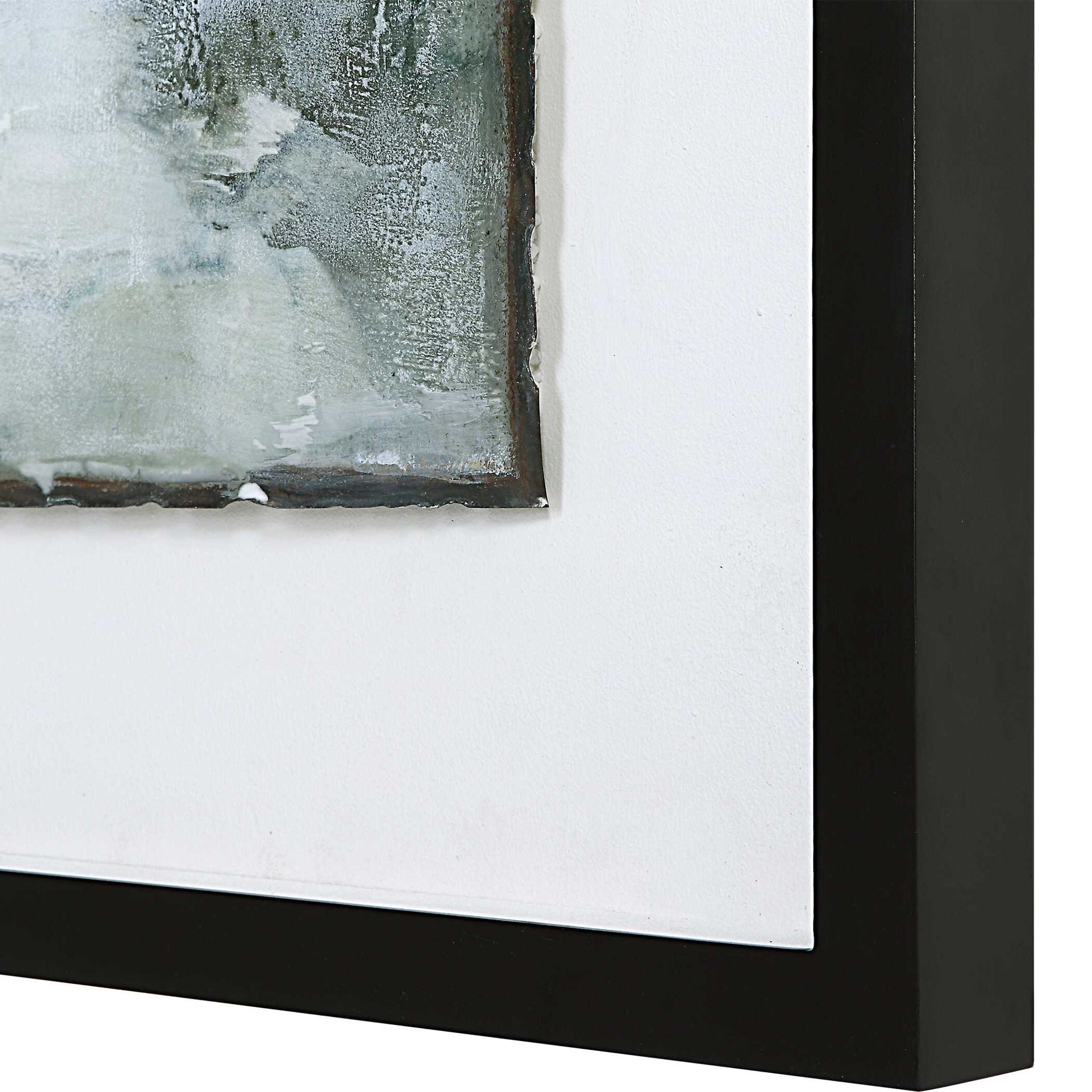 Lakeside Grande - Framed Abstract Print - Pearl Silver - Image 2