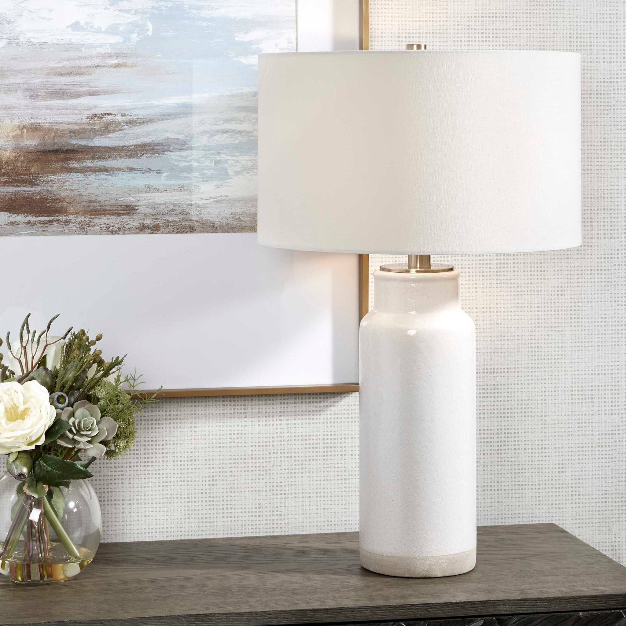 Albany - Farmhouse Table Lamp - White - Image 2