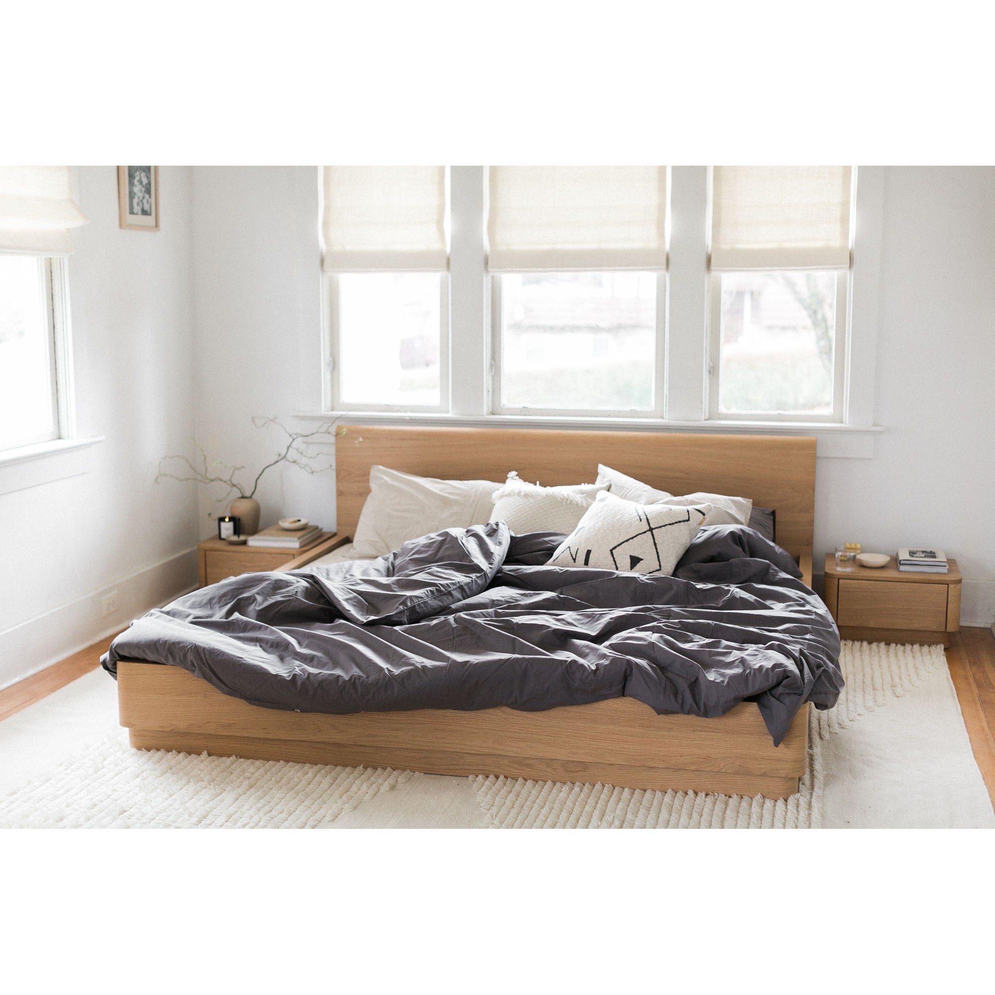 Round Off - Queen Bed - Natural Oak - Image 2