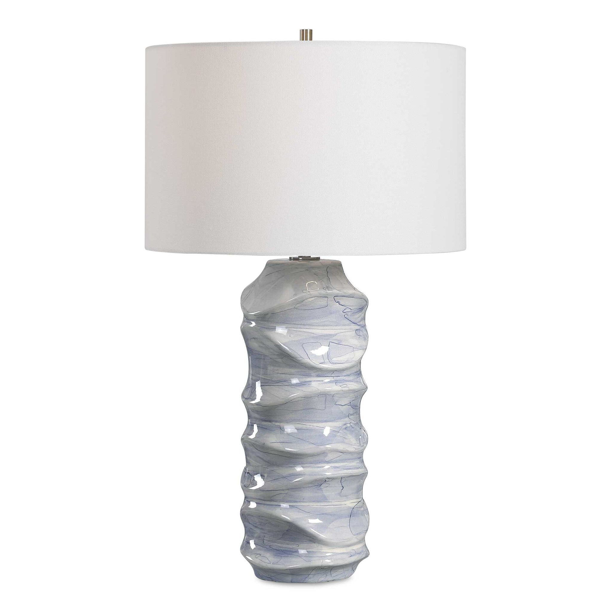Waves - Table Lamp - Blue & White - Image 1