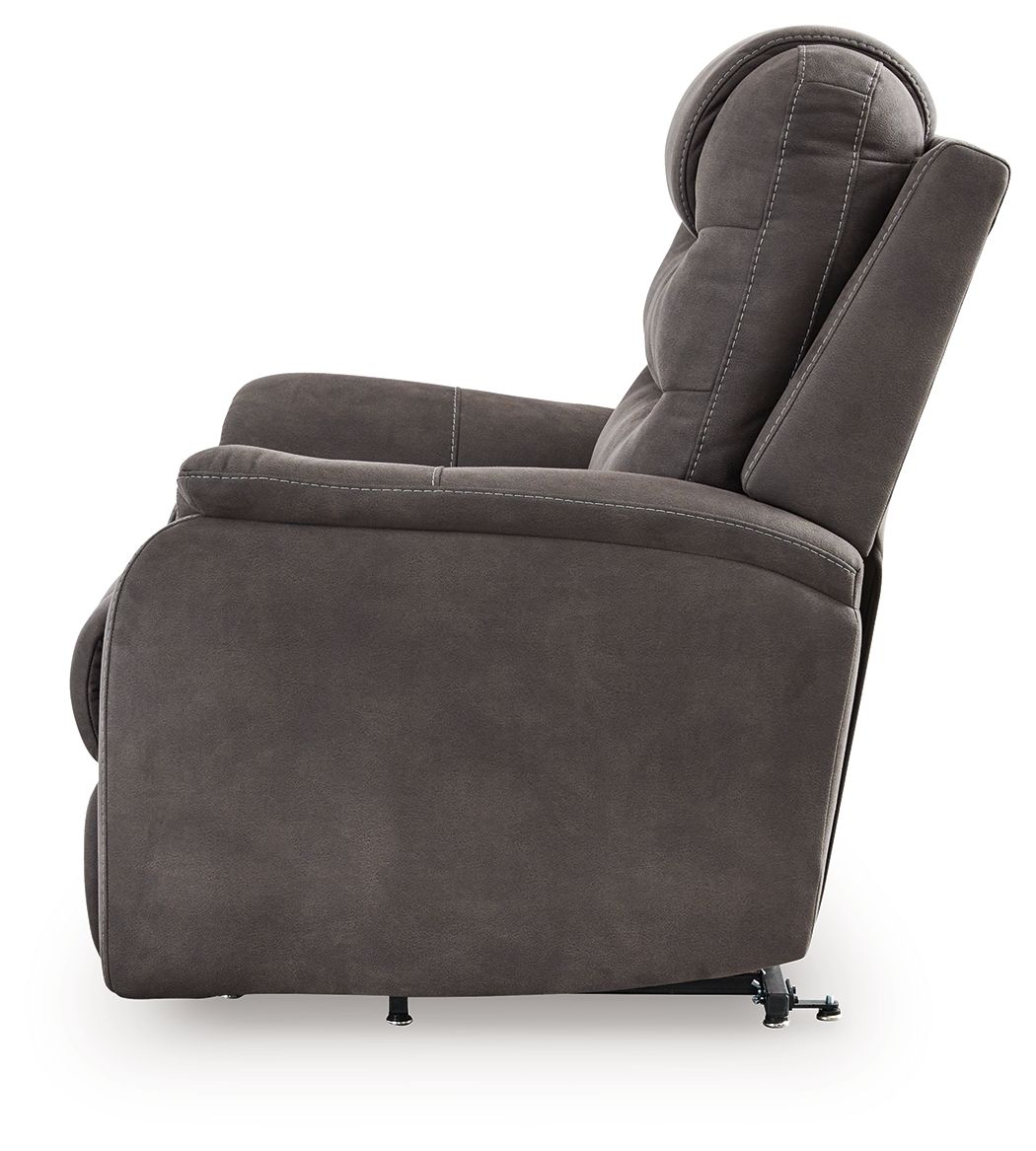 Snowfield - Power Lift Recliner - Gunmetal - Image 2