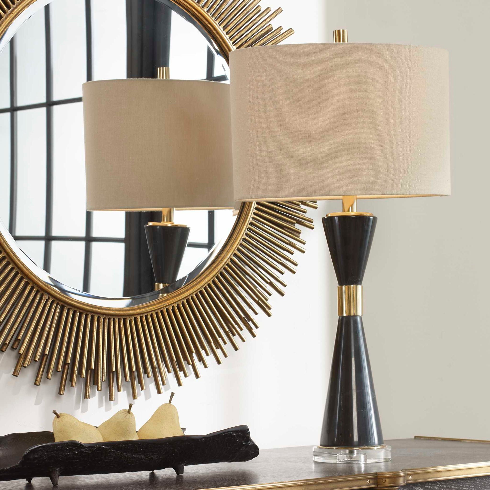 Alastair - Marble Table Lamp - Black - Image 2