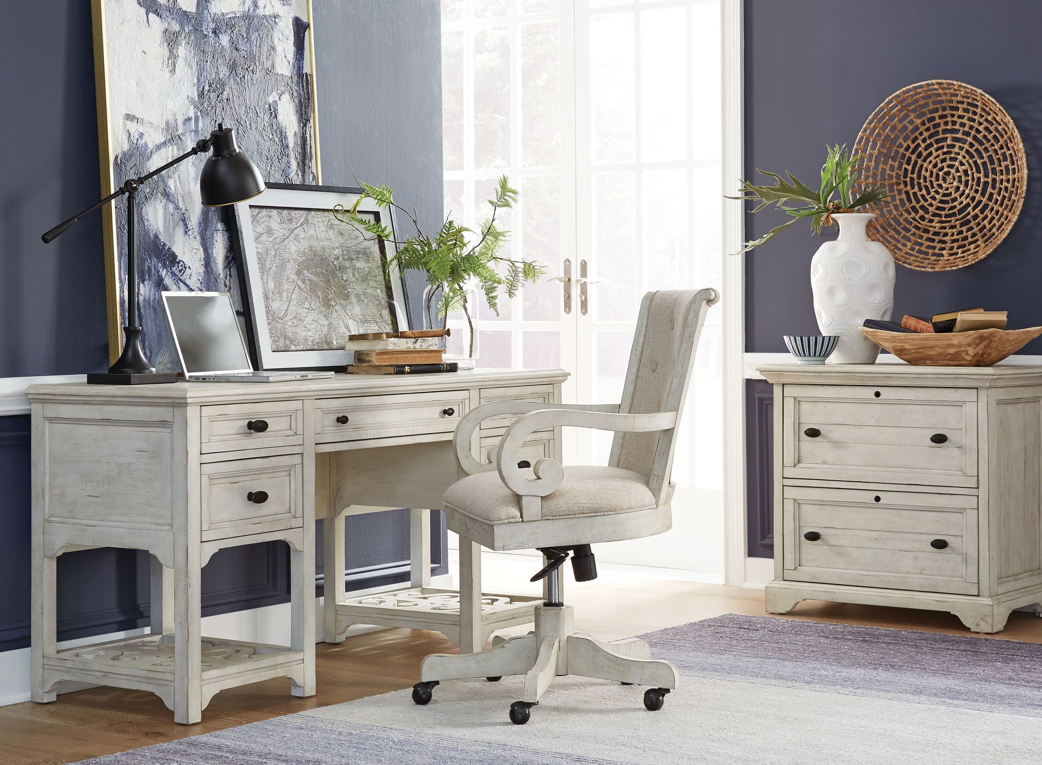 Bronwyn - Fully Upholstered Swivel Chair - Alabaster - Image 2
