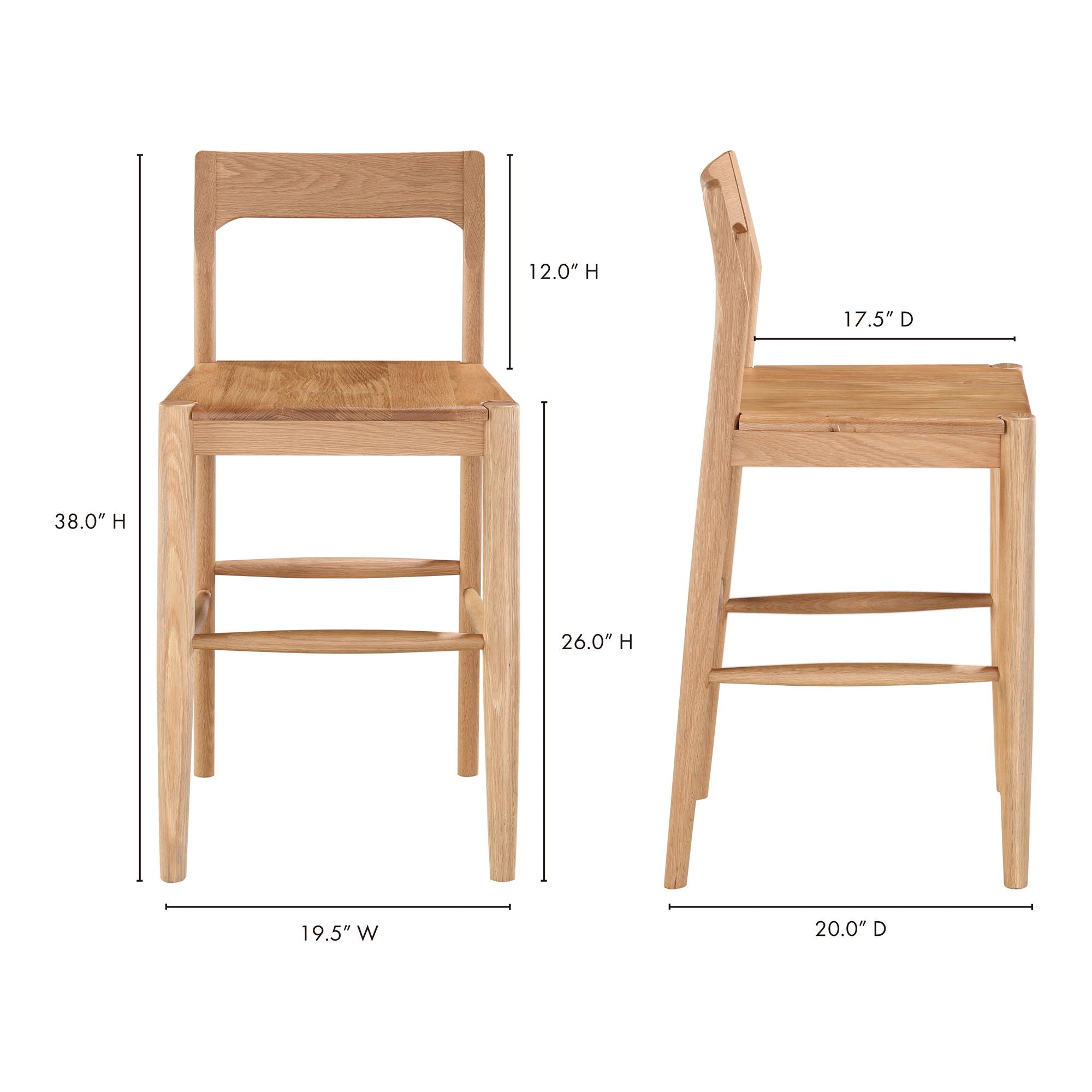 Owing - Counter Stool - Oak - Image 2