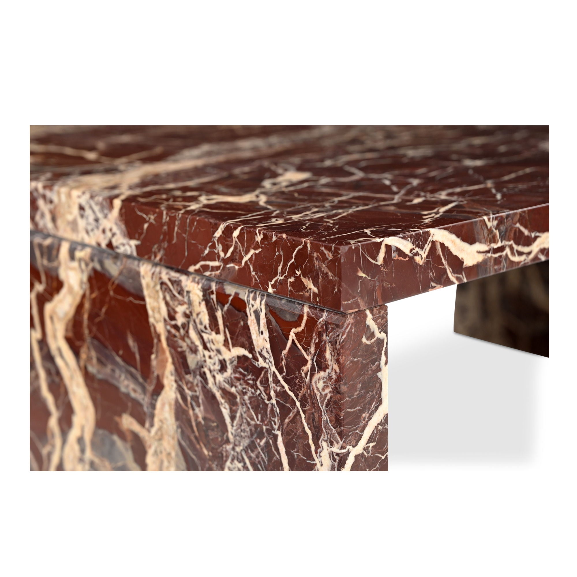 Rosa - Coffee Table - Rosso Levnato Marble - Image 2