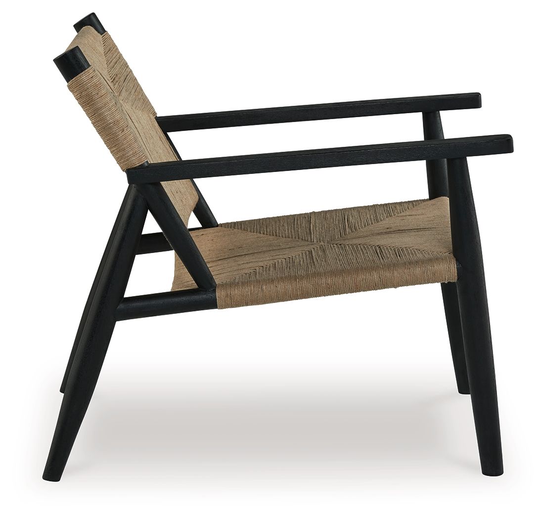 Halfmore - Accent Chair - Black / Natural - Image 2