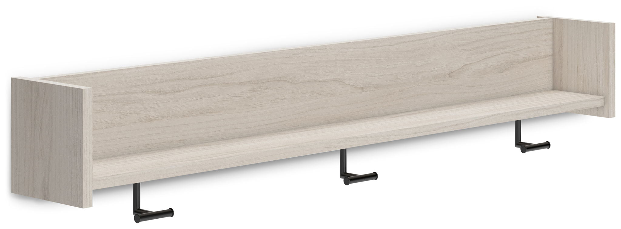 Socalle – Wall Mounted Coat Rack w/Shelf – Light Natural