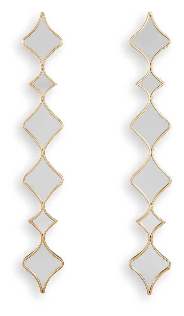 Harriswood – Accent Mirror Set (Set of 2) – Gold Finish