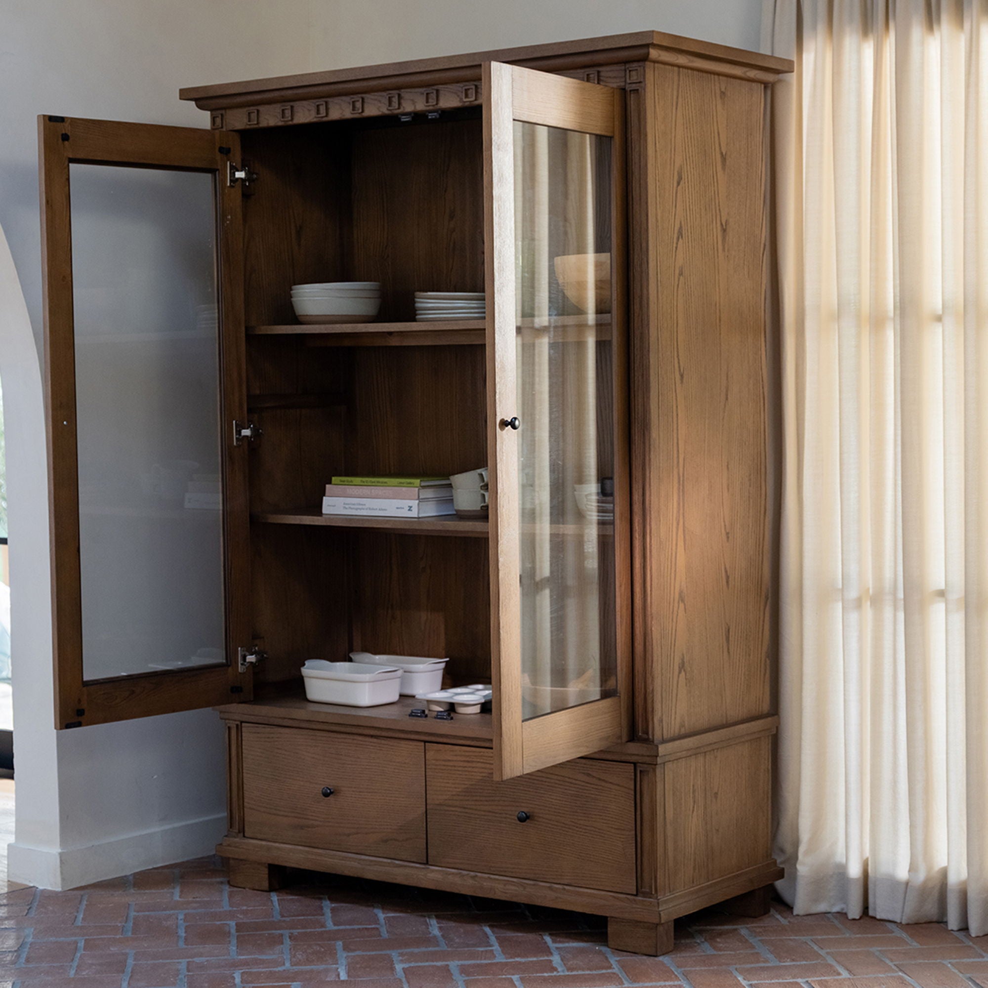 Lillian - Tall Cabinet - Brown - Image 2