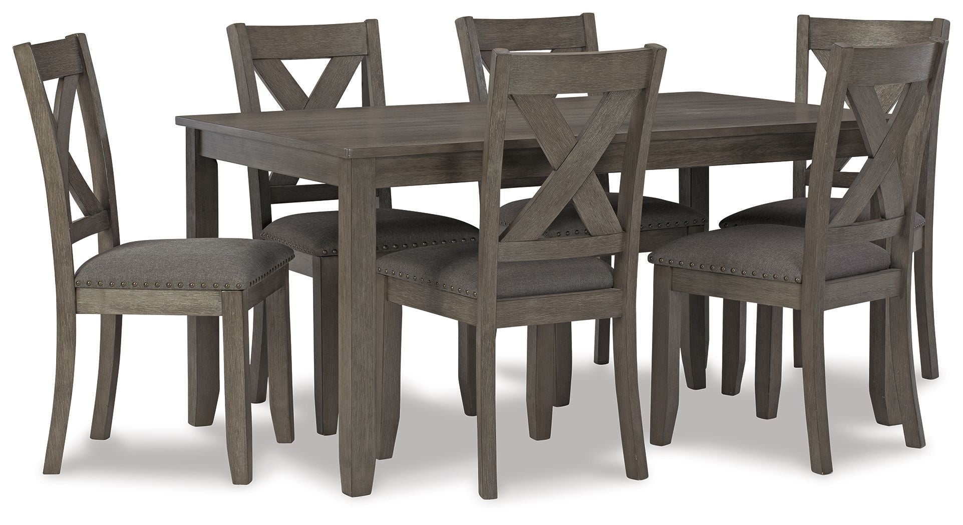 Caitbrook – RECT DRM Table Set (Set of 7) – Gray