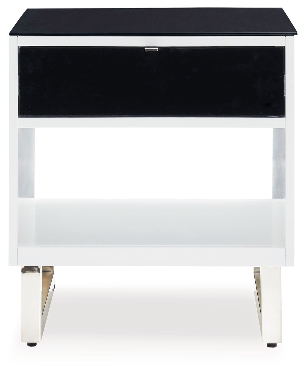 Gardoni - Rectangular End Table - White / Black - Image 3