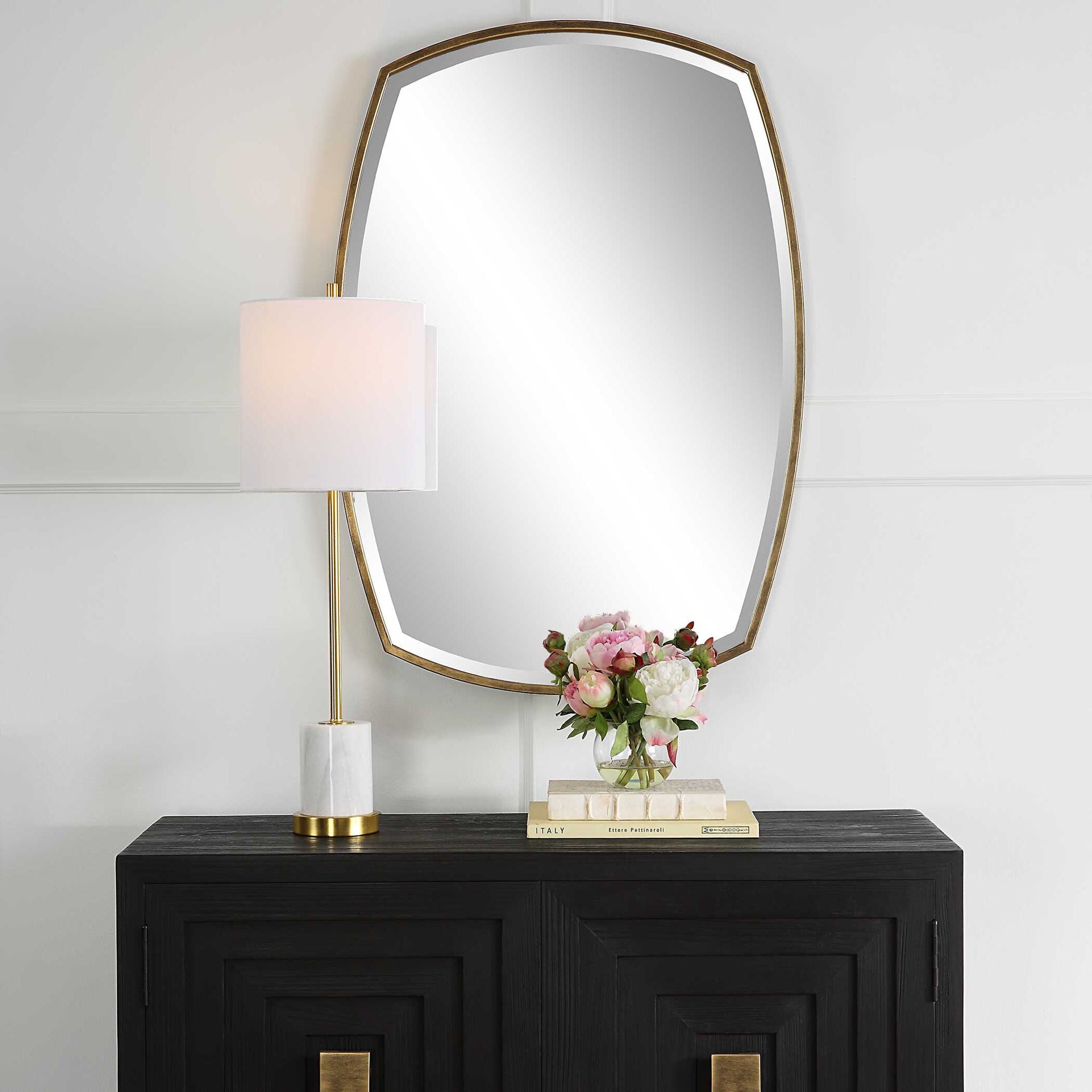 Varenna - Aged Vanity Mirror - Gold - Image 2
