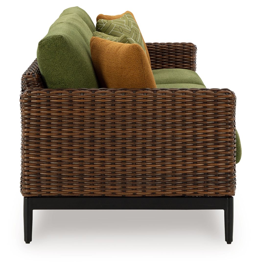 Horizon Hall - Sofa With Cushion - Brown / Green - Image 2