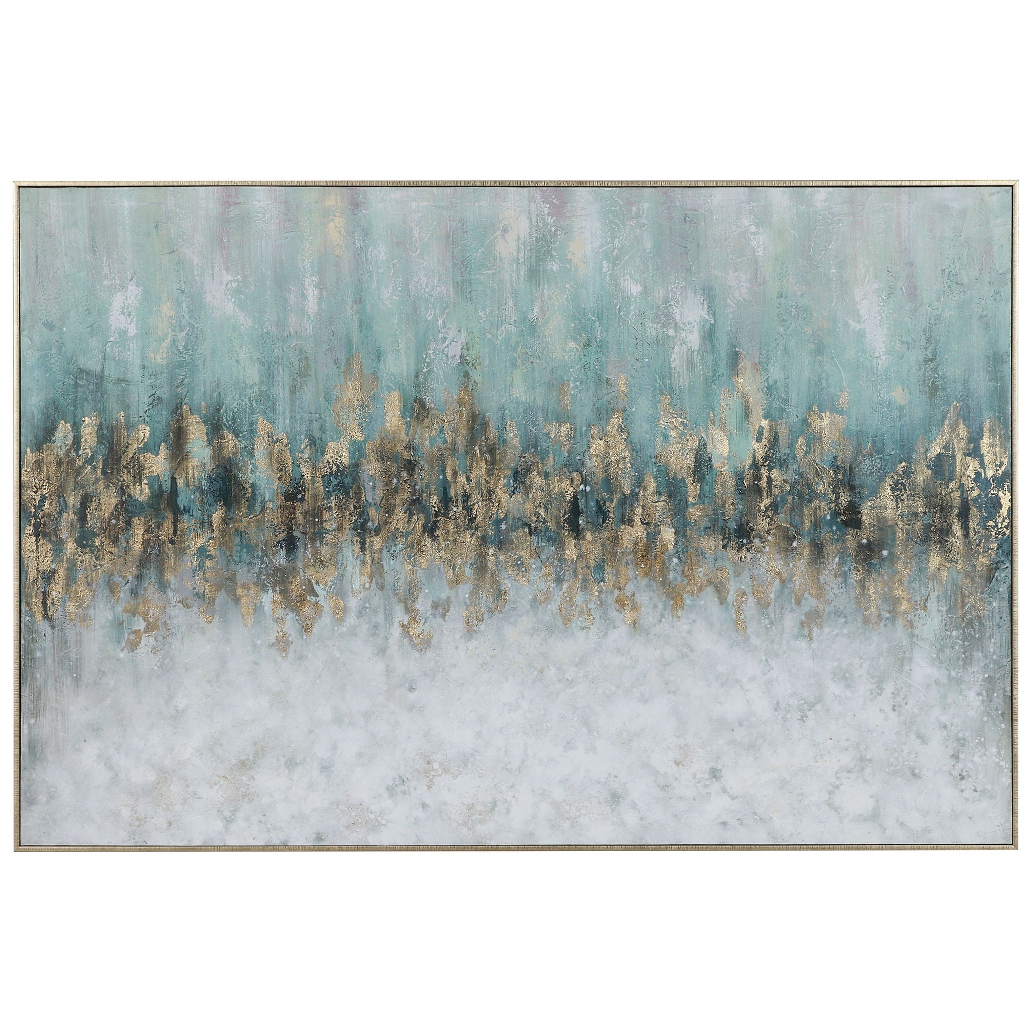 Divide - Hand Painted Art - Blue - Image 1