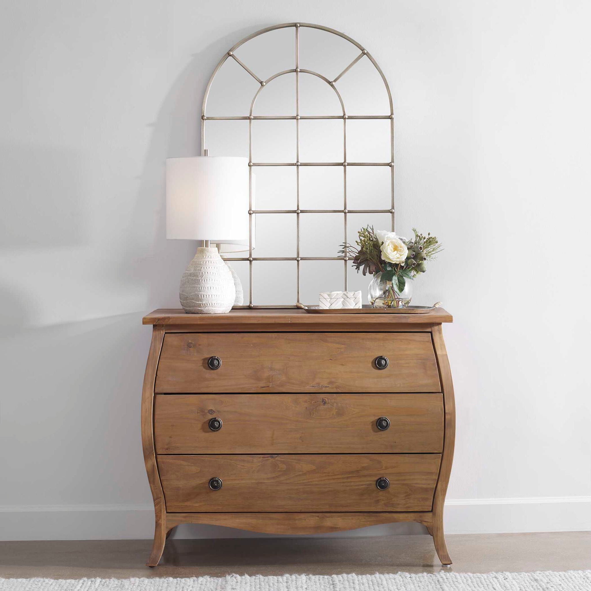 Barwell Arch - Window Mirror - Pearl Silver - Image 2