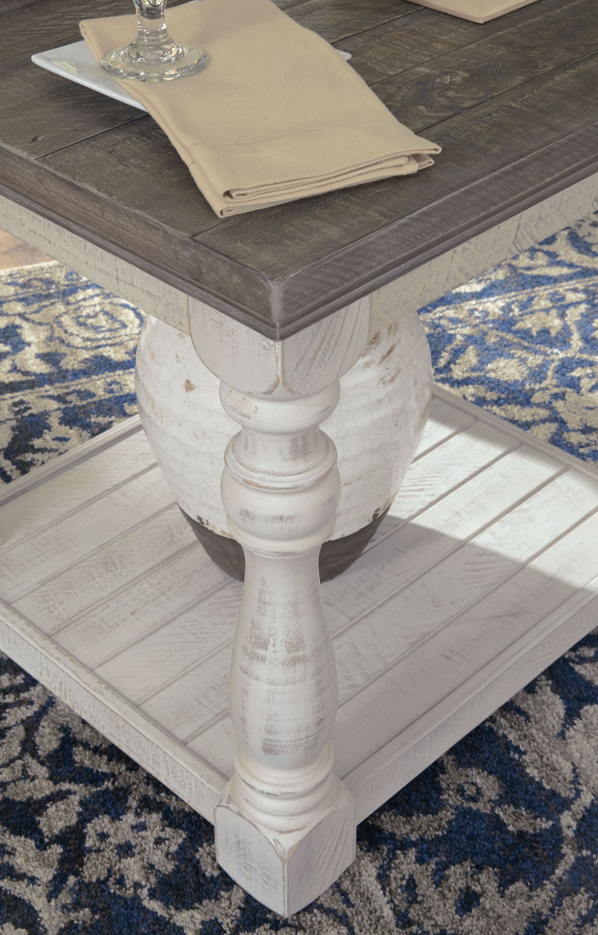 Havalance - Rectangular End Table - Gray / White - Image 2