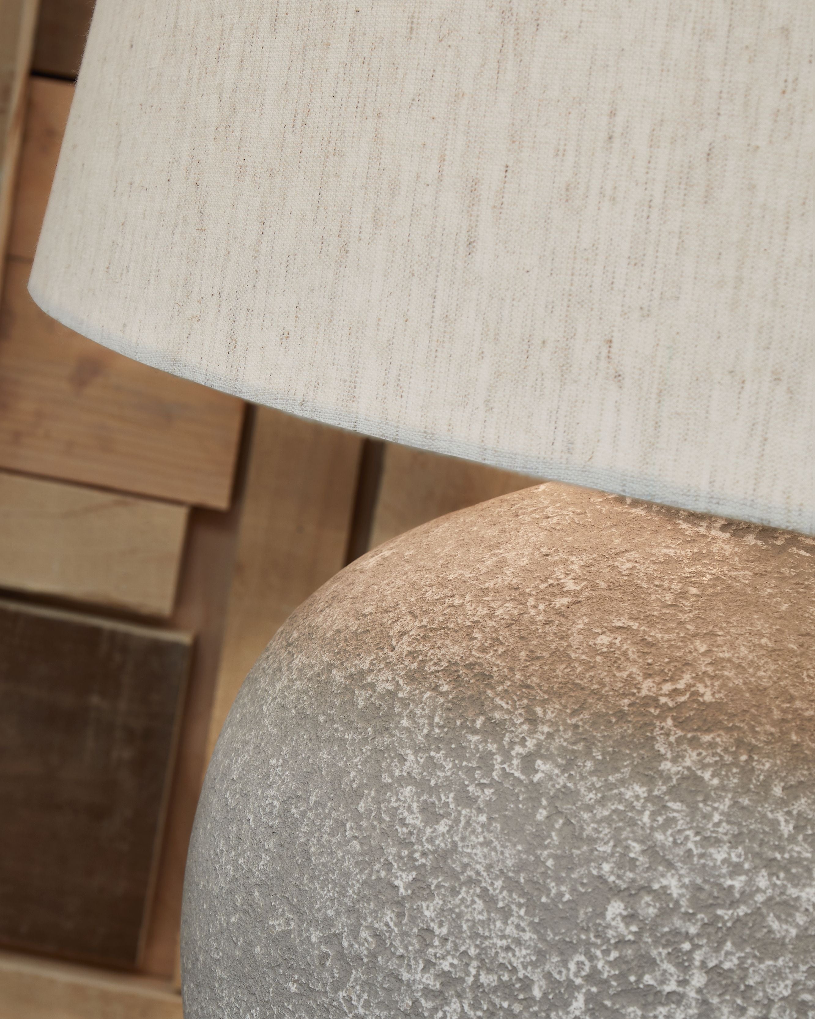 Dreward - Paper Table Lamp - Distressed Gray - Image 2