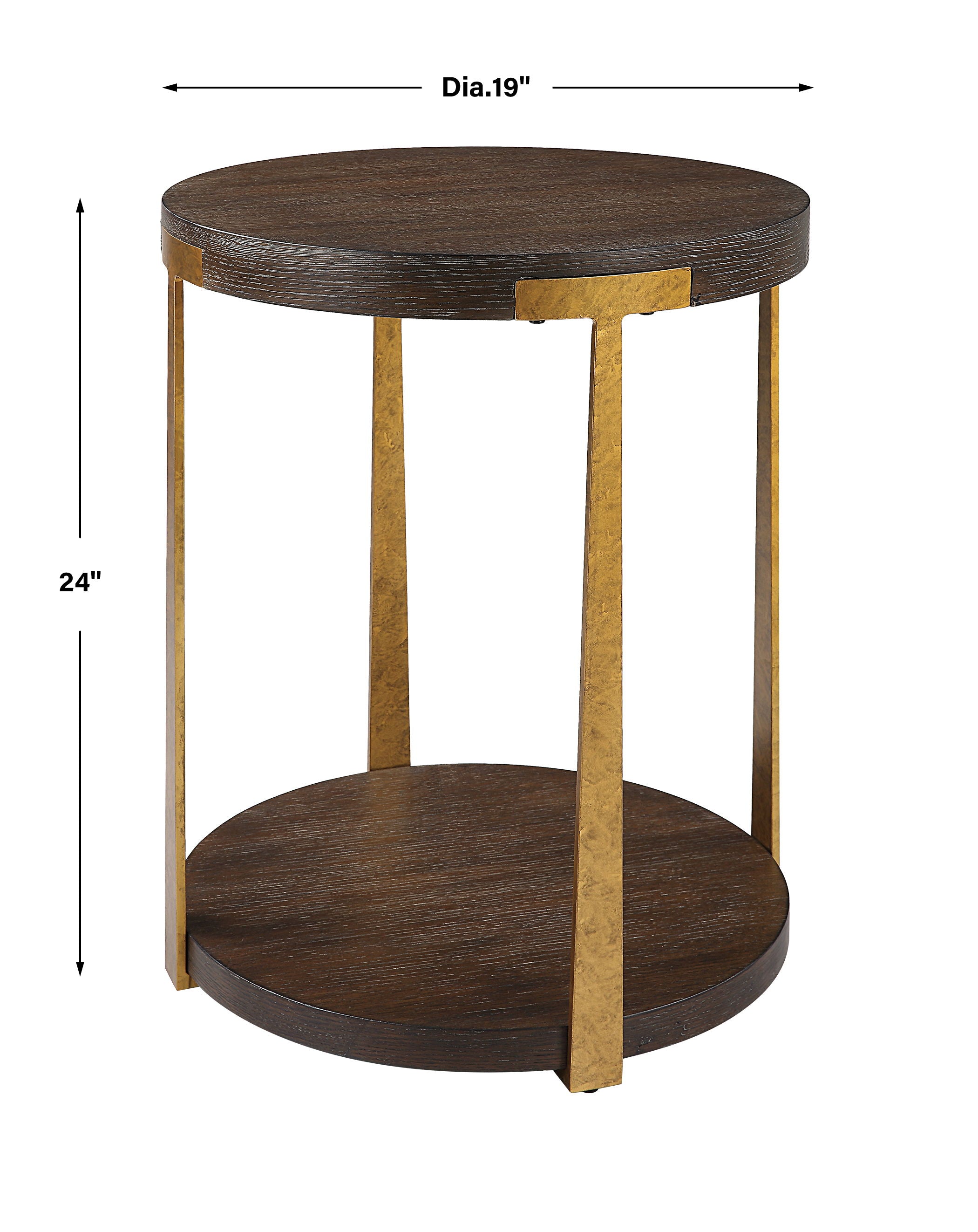 Palisade - Round Wood Side Table - Image 2