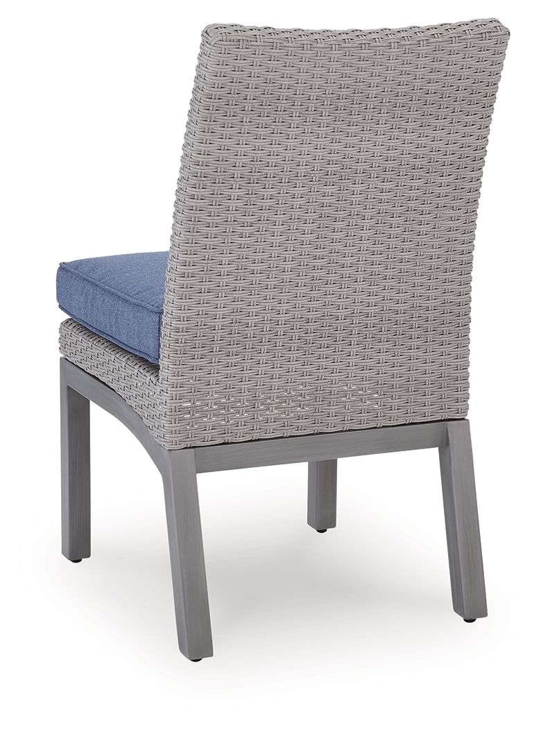 Half Moon Beach - Side Chair With Cushion (Set of 2) - Blue / Gray - Image 2