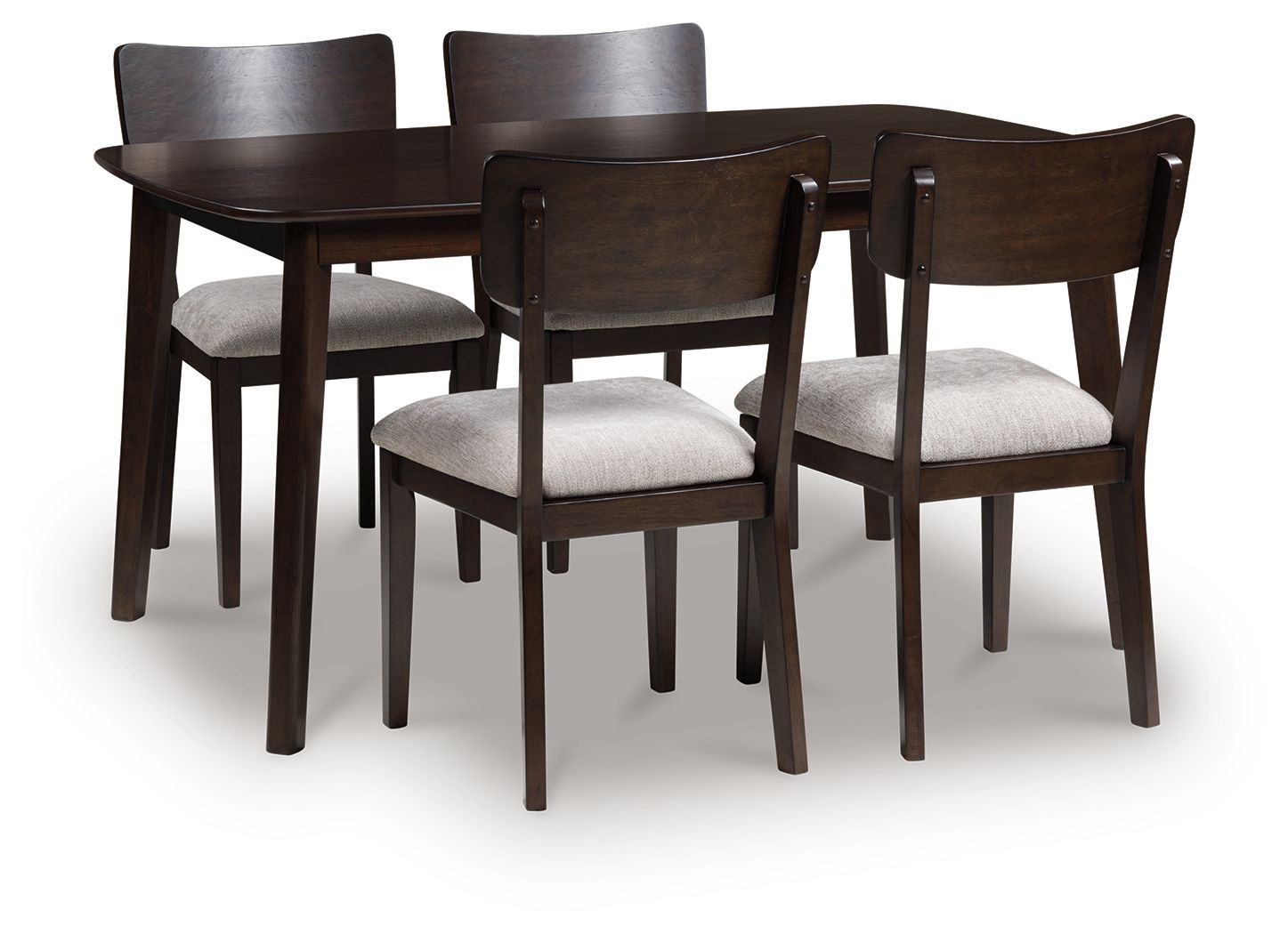 Mallenette - Dining Room Table Set (Set of 5) - Merlot - Image 1