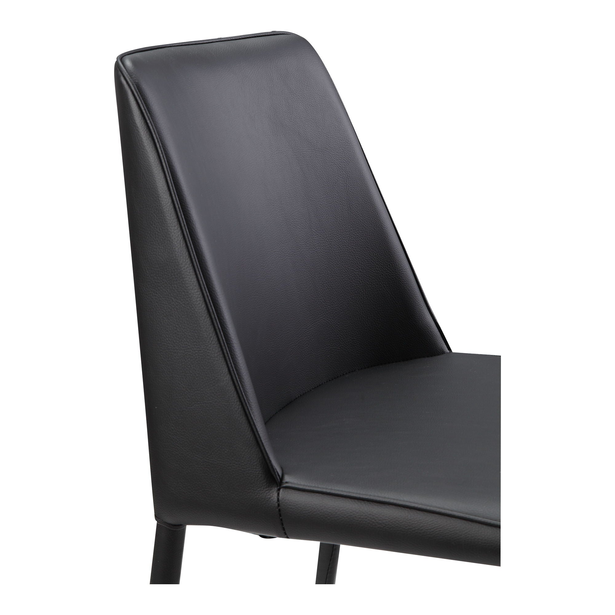 Nora - Vegan Leather Dining Chair (Set of 2) - Black - Image 2