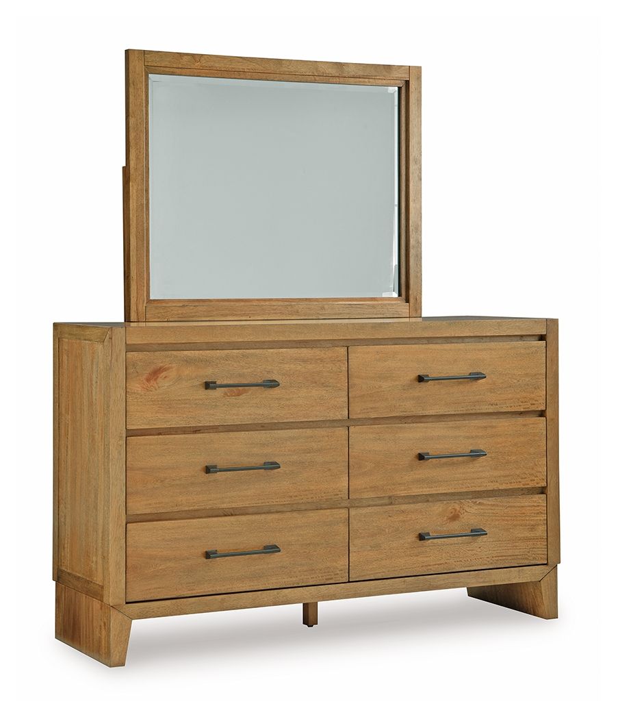 Sherbana - Dresser And Mirror - Light Brown - Image 1