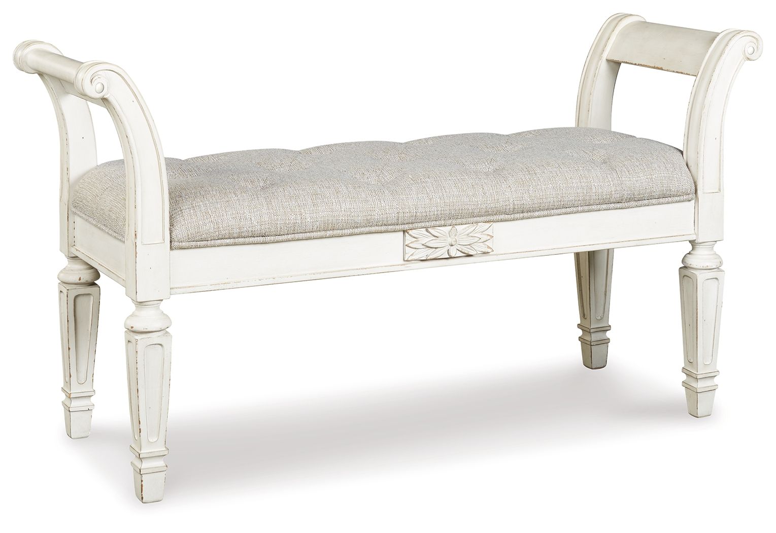 Realyn - Accent Bench - Antique White - Image 1