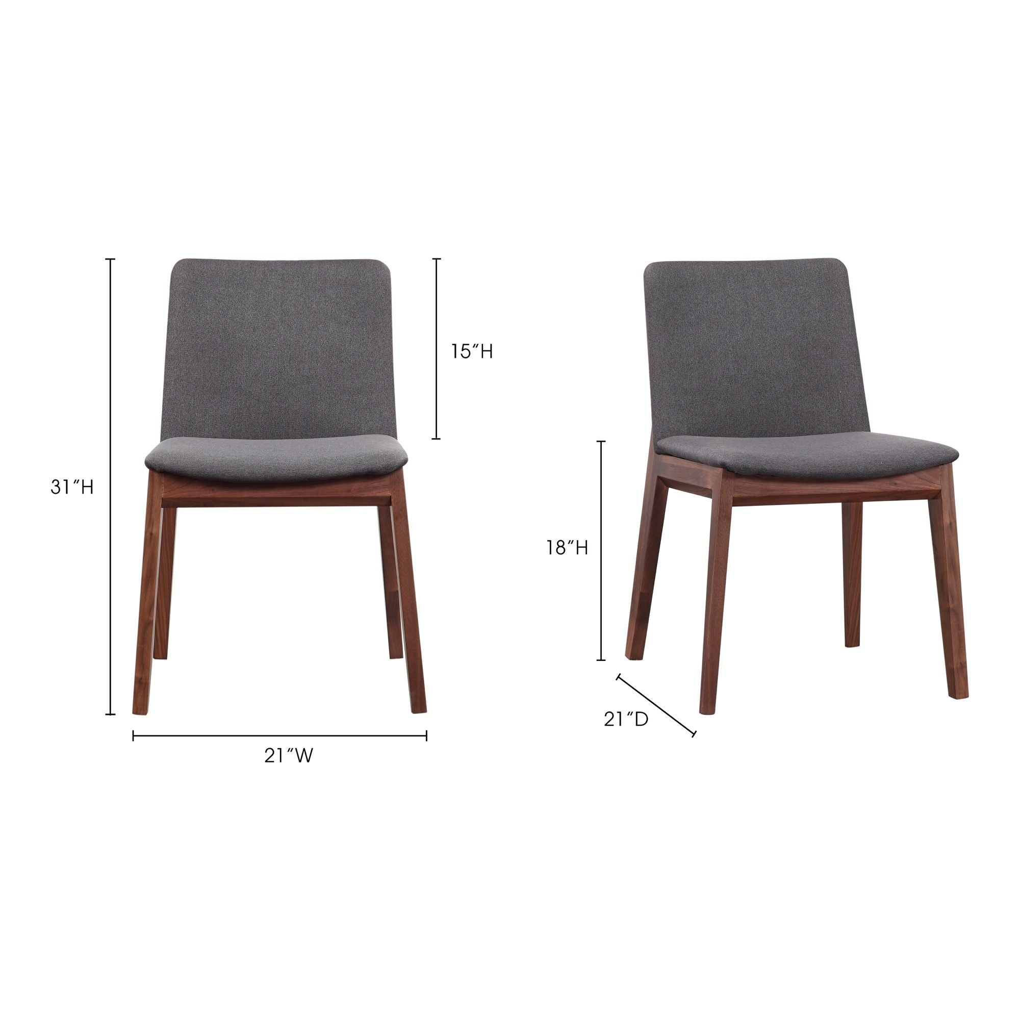 Deco - Dining Chair (Set of 2) - Dark Gray - Image 2