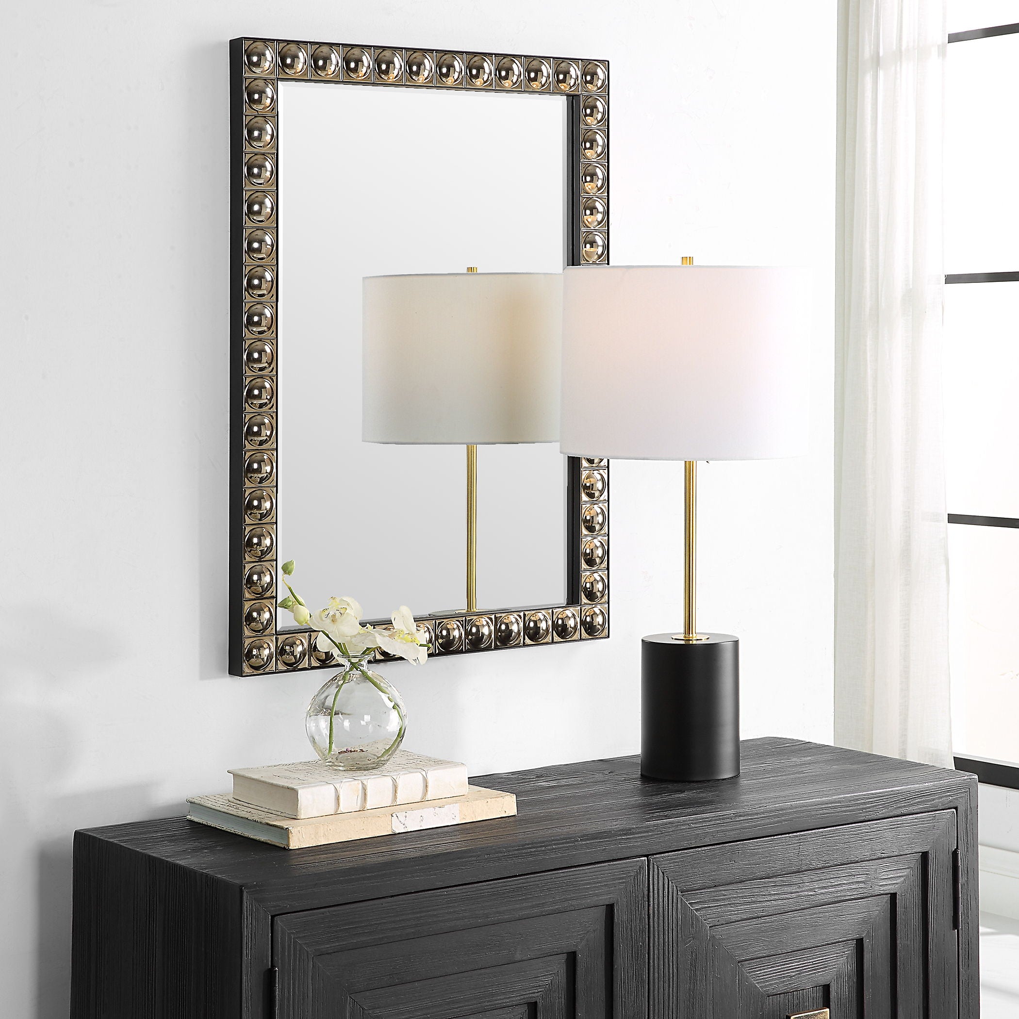 Silvio - Tiled Vanity Mirror - Gold - Image 2
