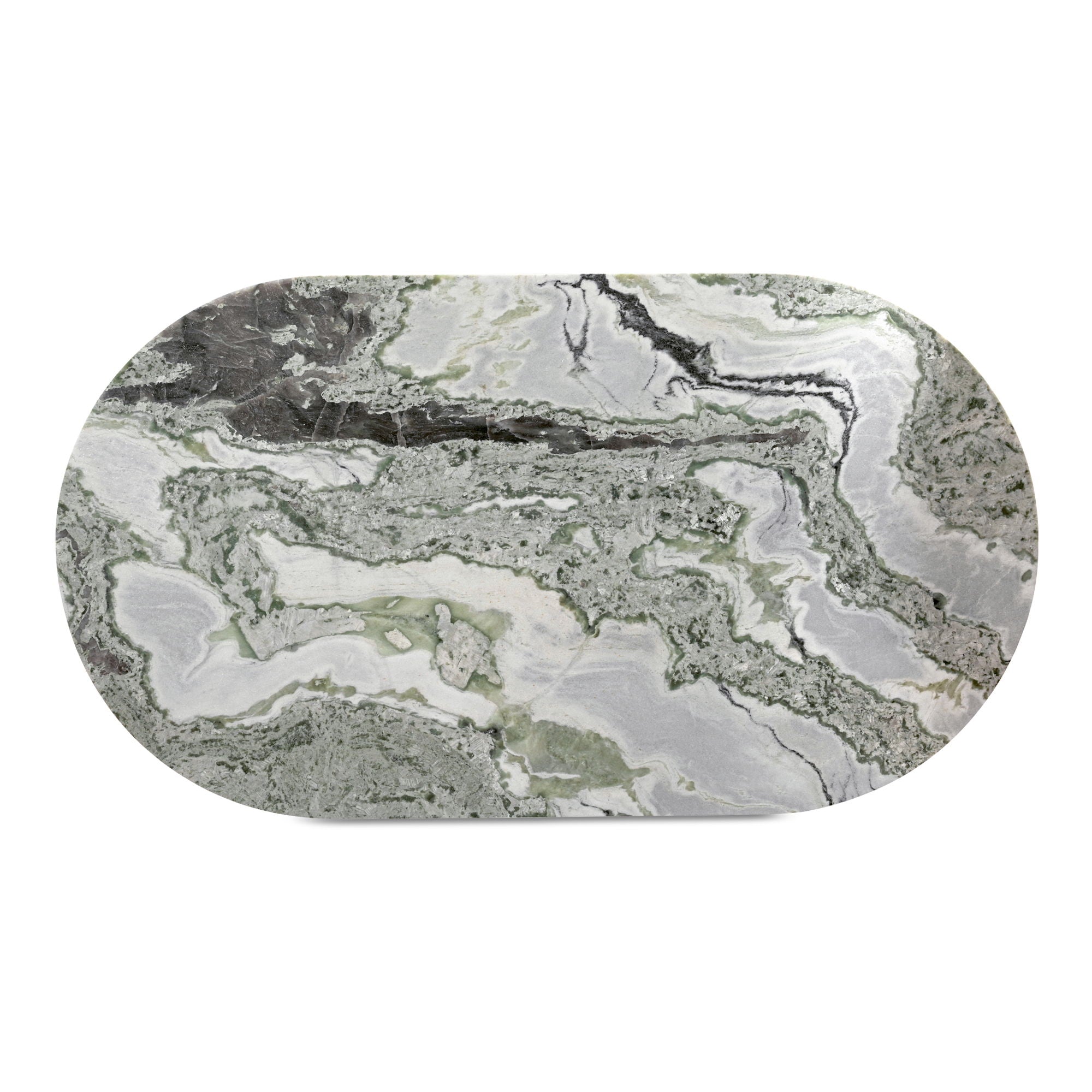 Celia - Oval Dining Table - Gray / Green - Image 2