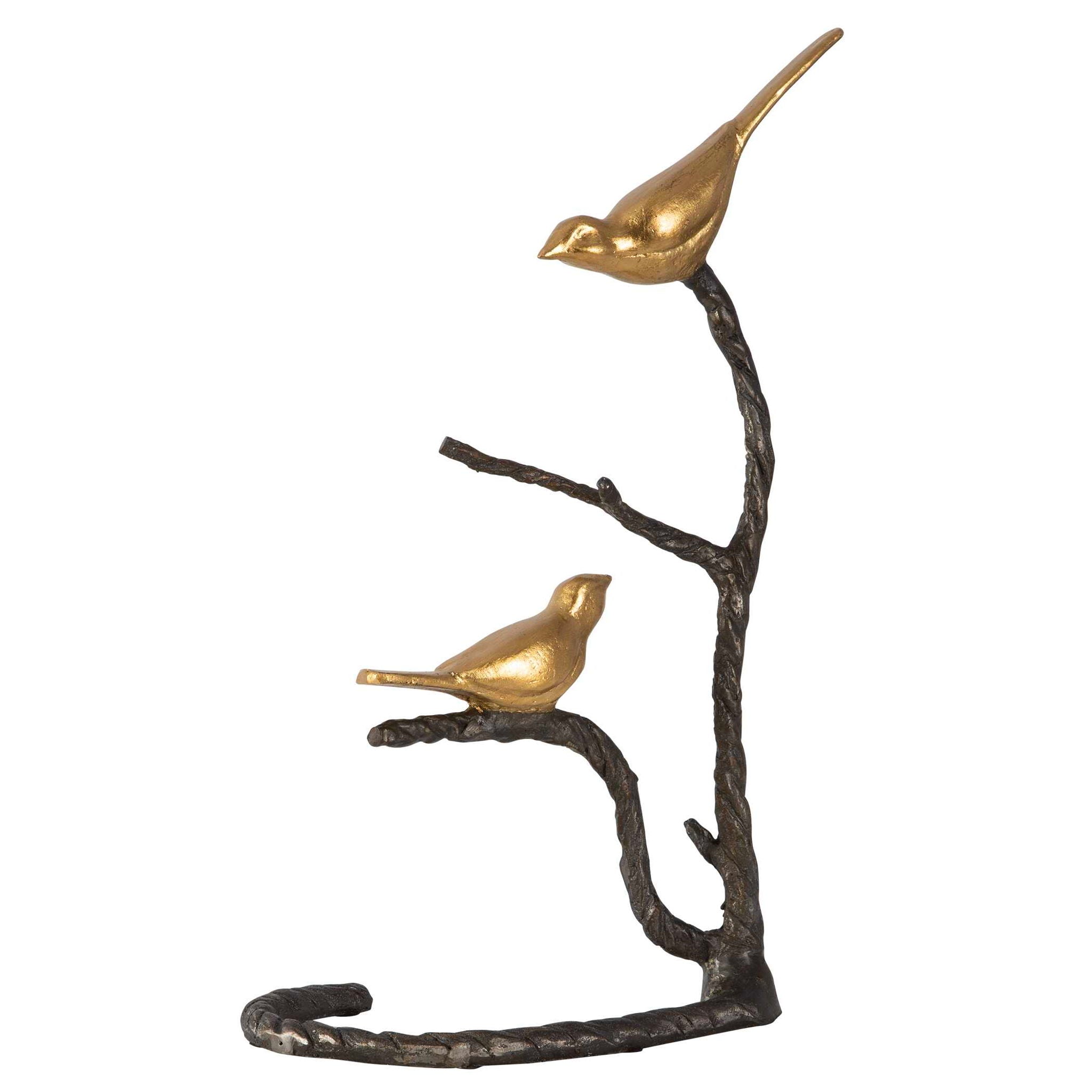 Birds On A Limb - Sculpture - Black & Gold - Image 2