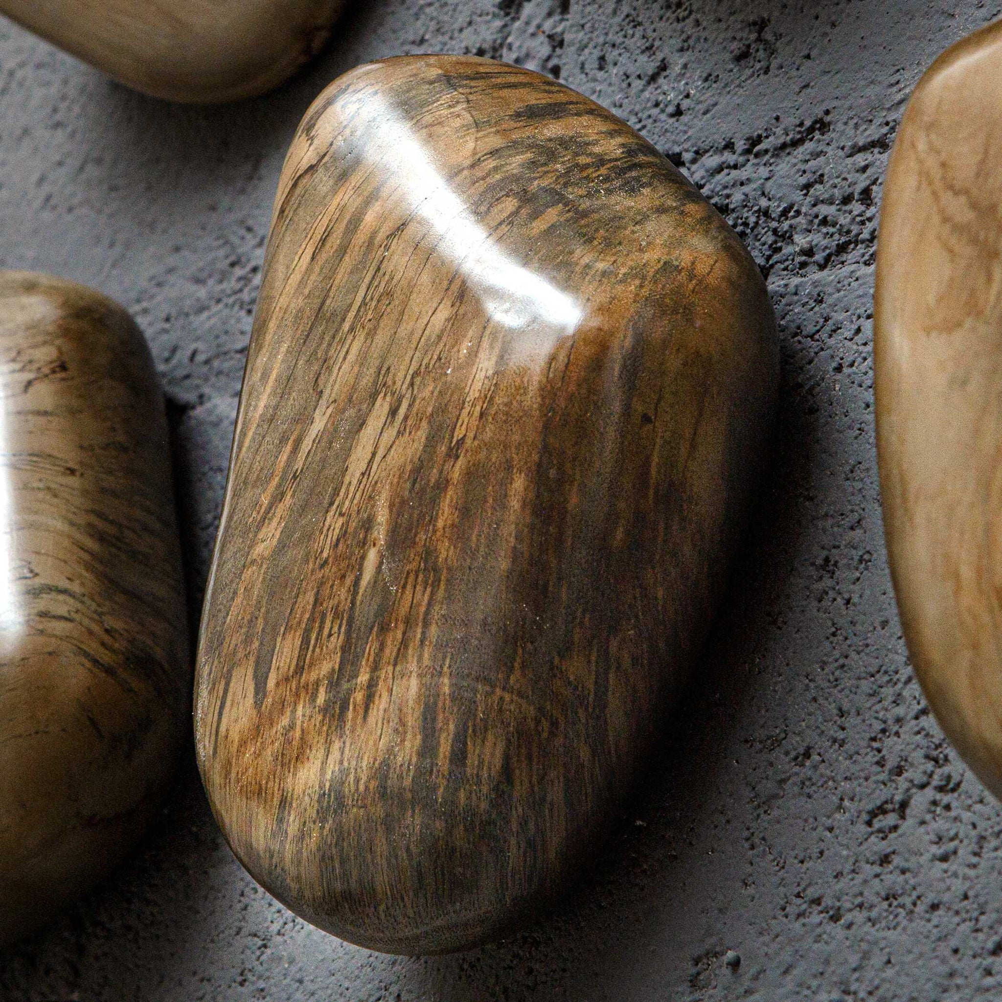 Pebbles - Walnut Wood Wall Décor (Set of 9) - Dark Brown - Image 3