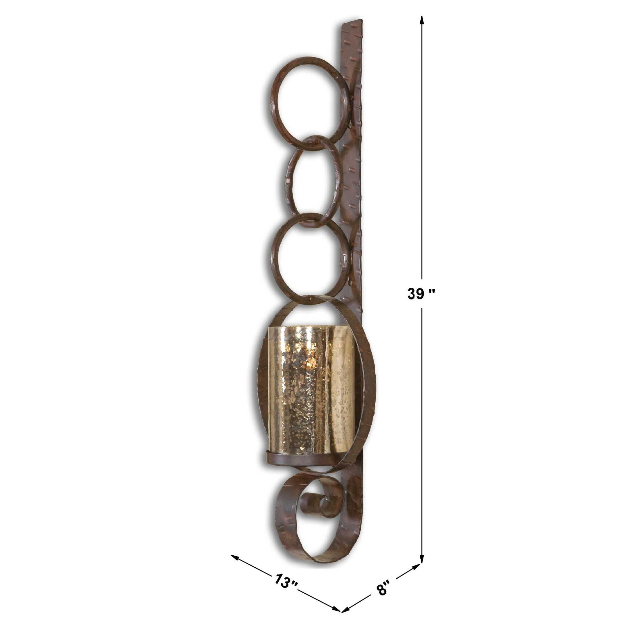 Falconara - Metal Wall Sconce - Dark Brown - Image 2