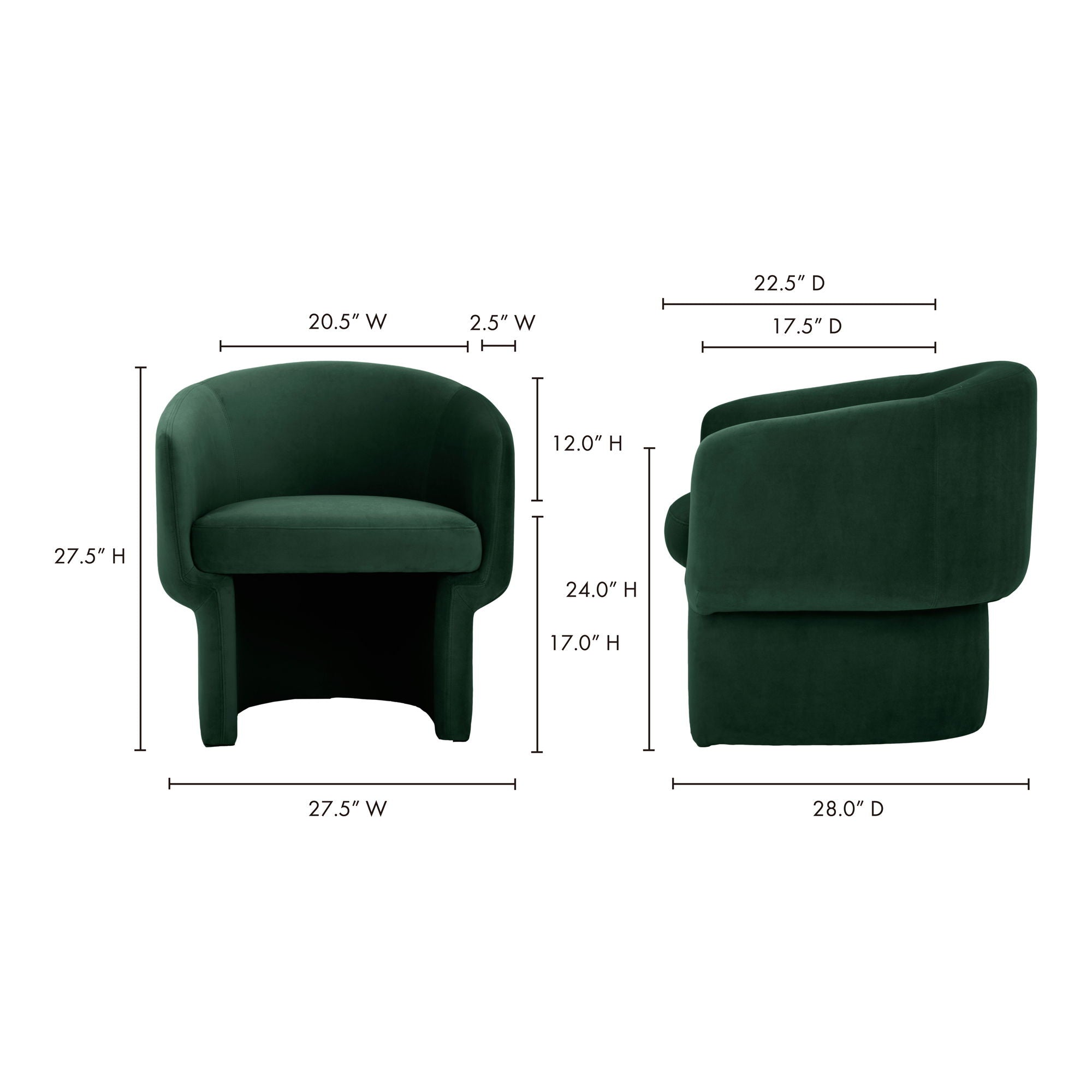 Franco - Chair - Dark Green - Image 2
