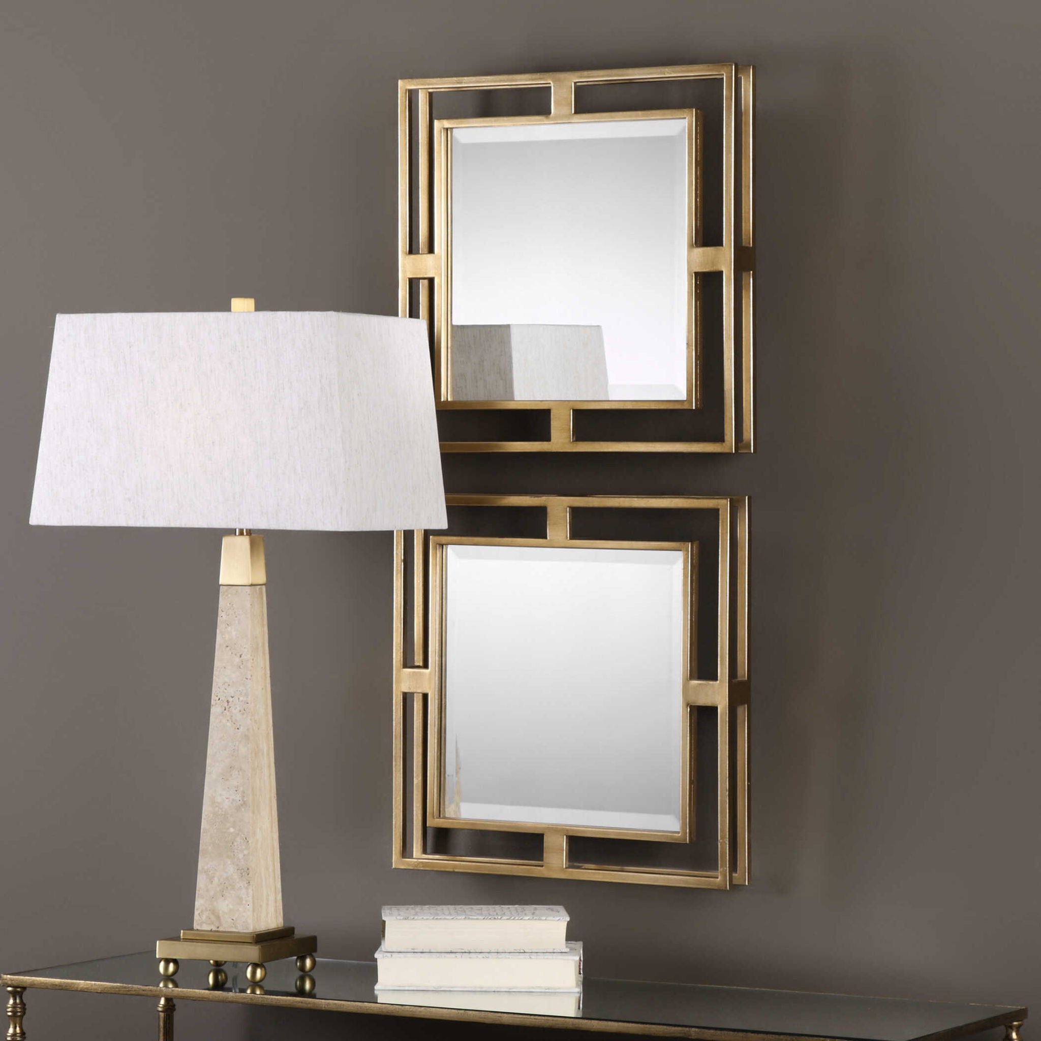 Allick - Square Mirrors (Set of 2) - Gold - Image 2