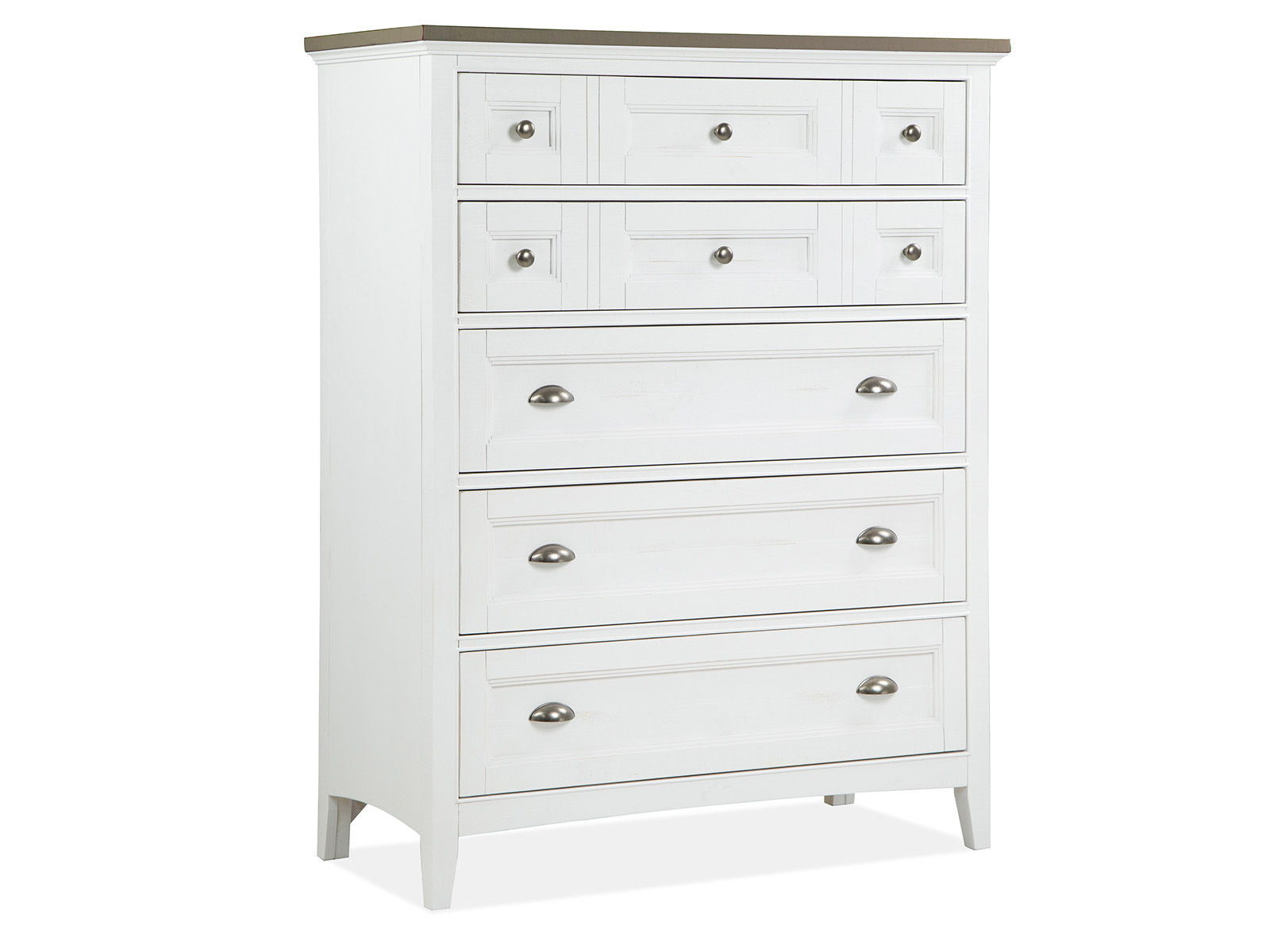 Heron Cove - Two Tone Drawer Chest - Chalk White And Dovetail Gray - Image 1