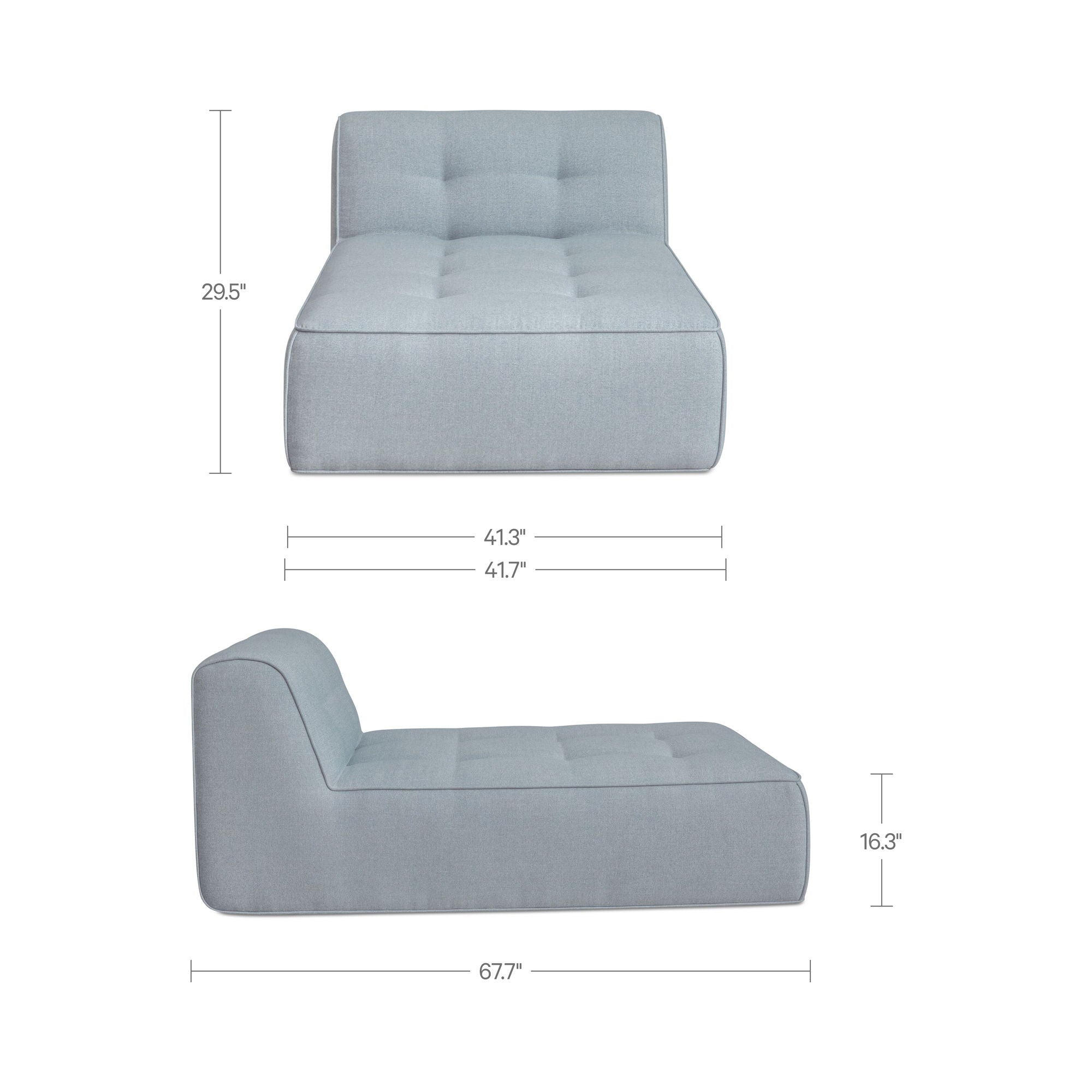 Sunseeker - Outdoor Chaise - Light Blue - Image 2