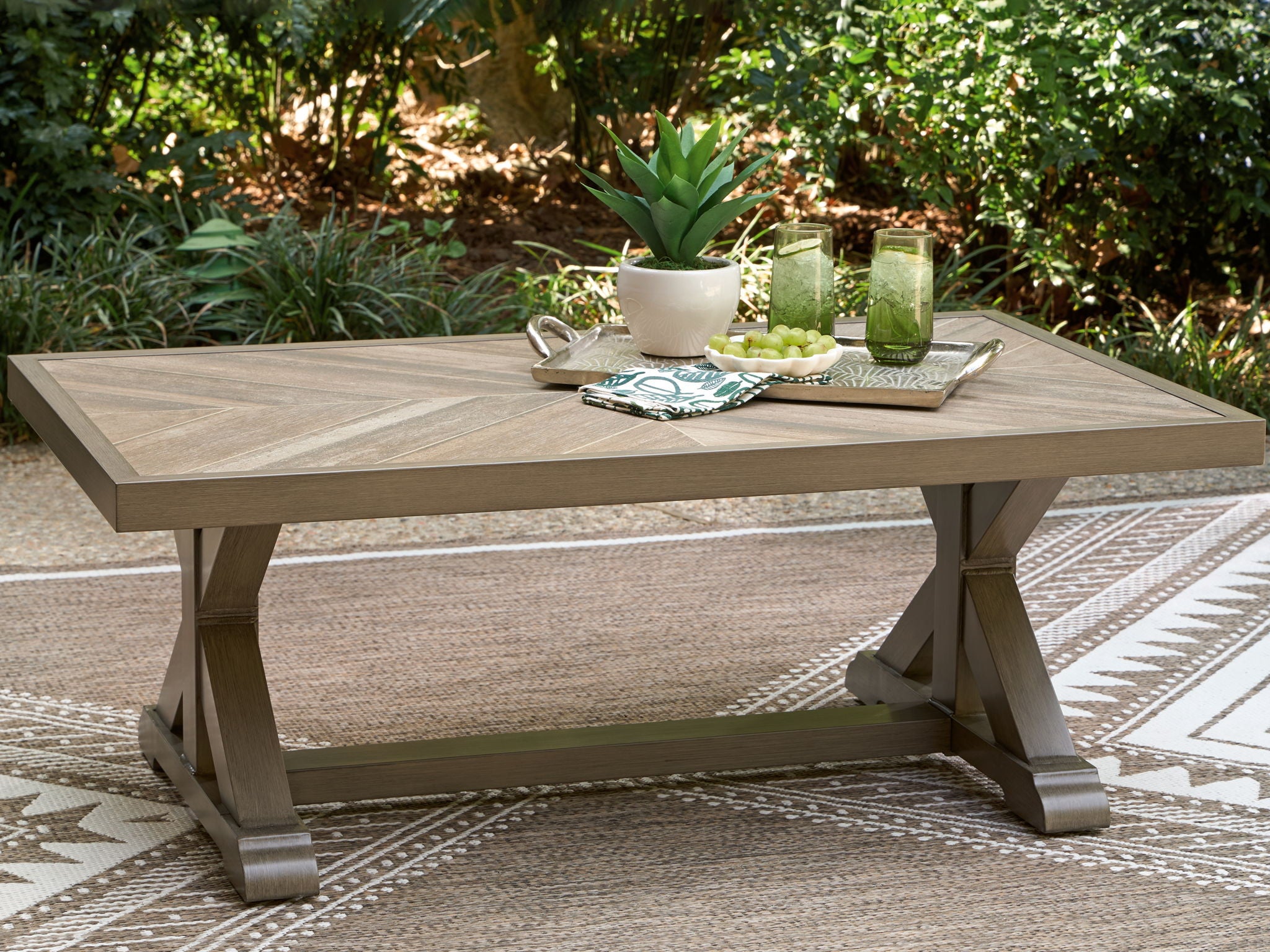 Laguna Heights - Rectangular Cocktail Table - Beige - Image 2