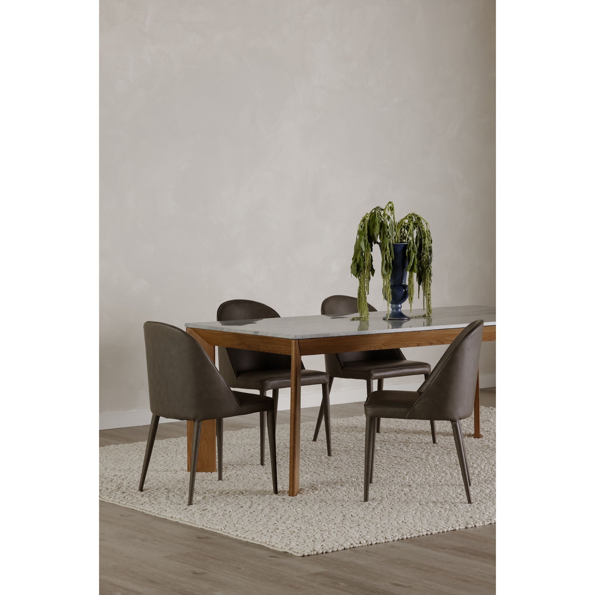 Burton - Vegan Leather Dining Chair (Set of 2) - Gray - Image 2