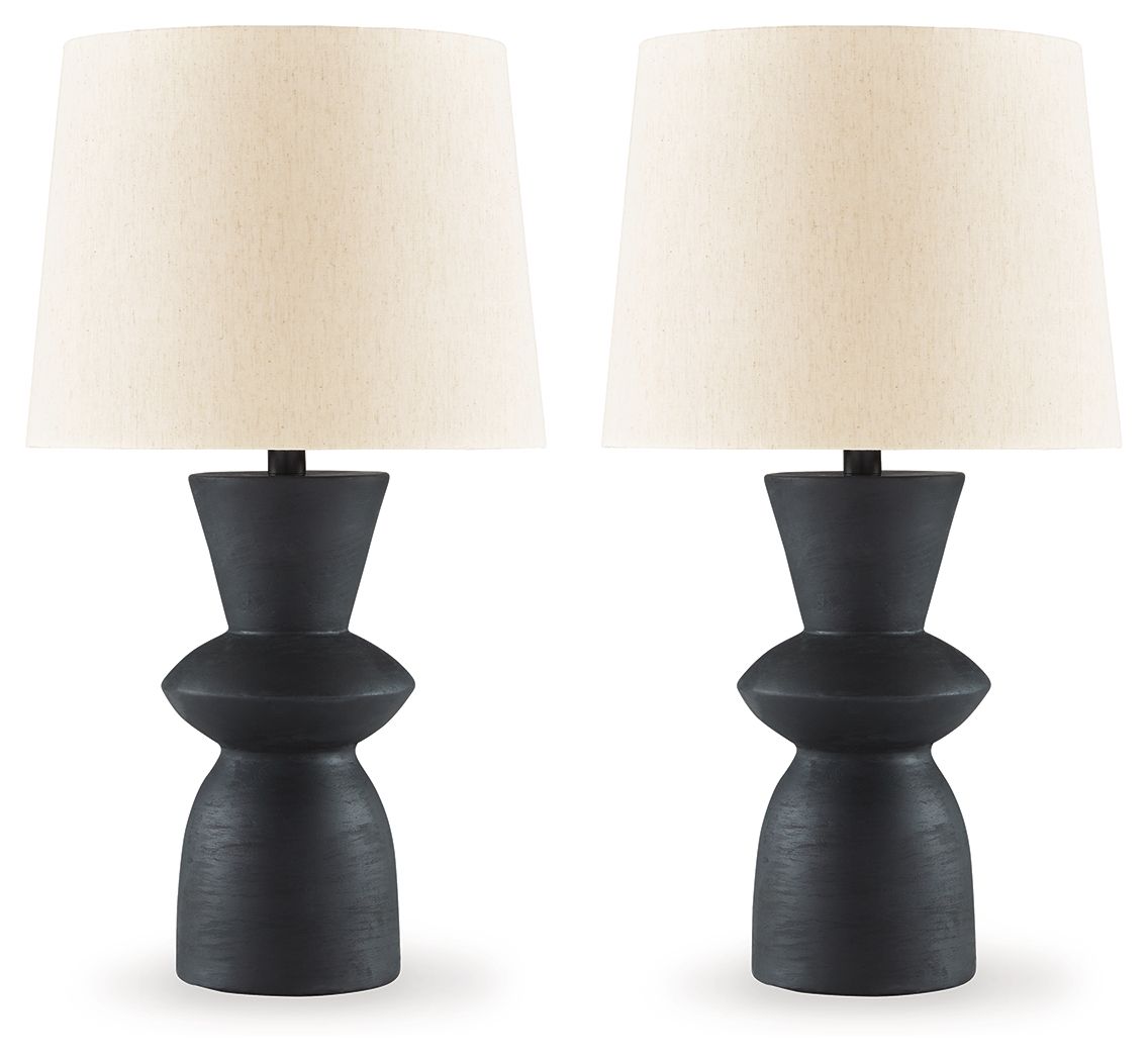 Scarbot - Paper Table Lamp (Set of 2) - Distressed Black - Image 1