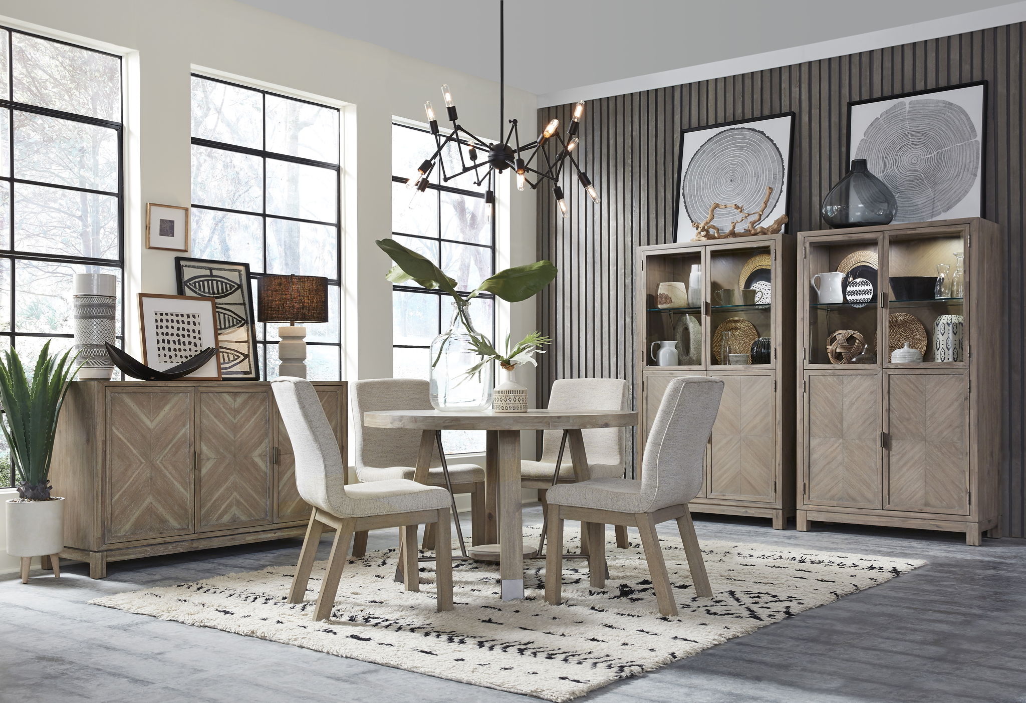 Ainsley - Round Dining Table - Cerused Khaki - Image 2