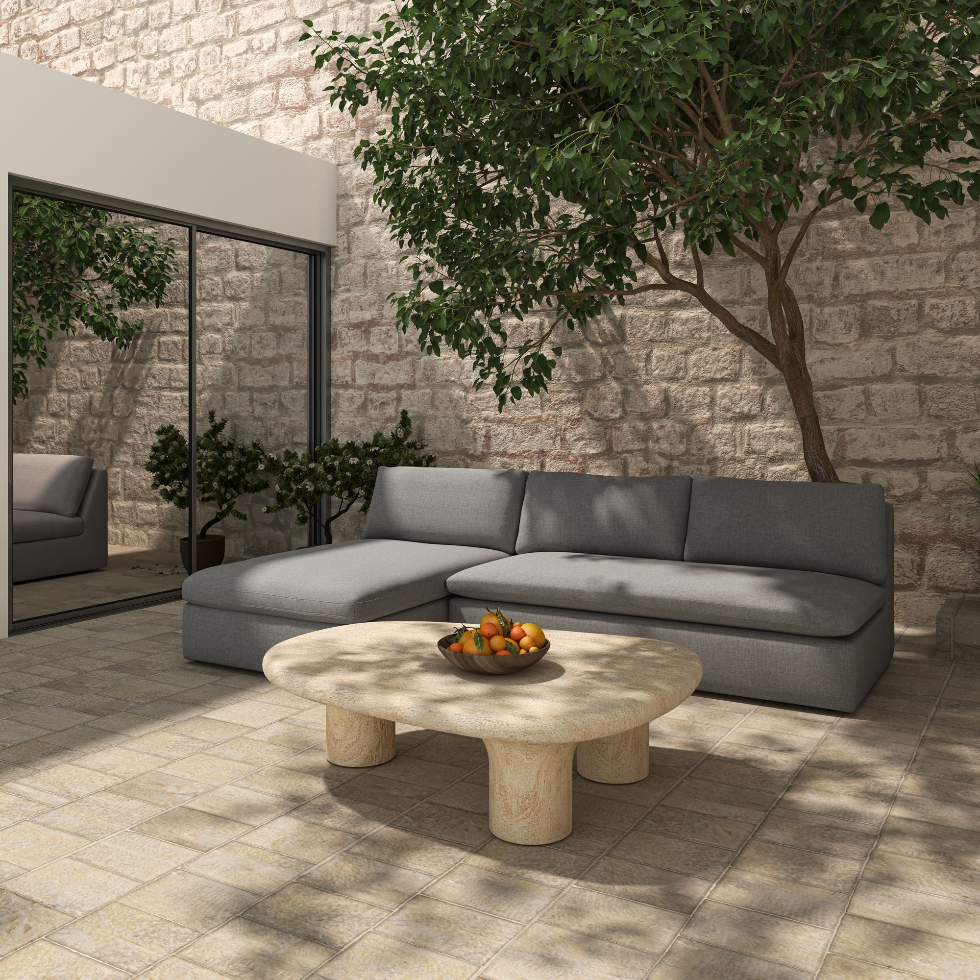 Warby - Outdoor Coffee Table - Beige - Image 2