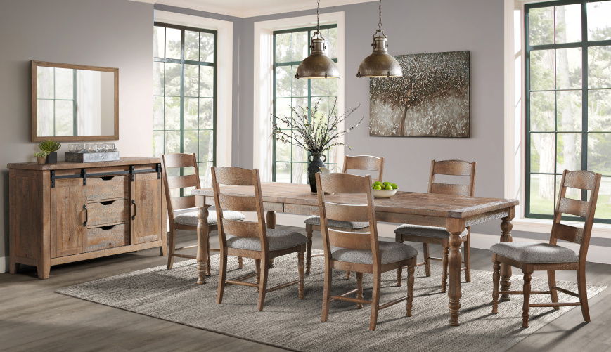 Highland - Dining Table - Sandwash - Image 2