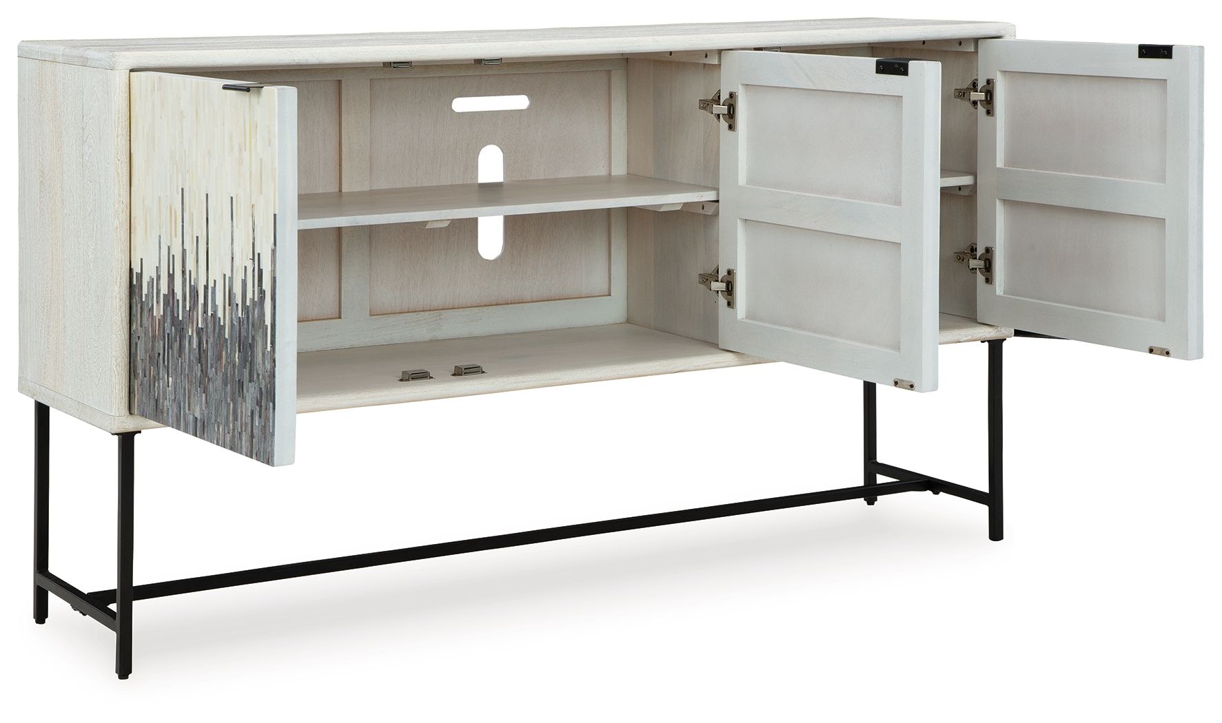 Freyton - Accent Cabinet - White / Gray - Image 2