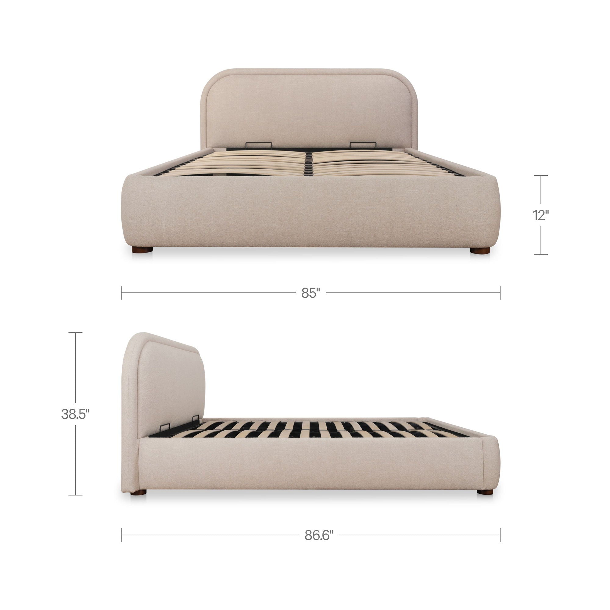 Colin - King Storage Bed - Light Brown - Image 2