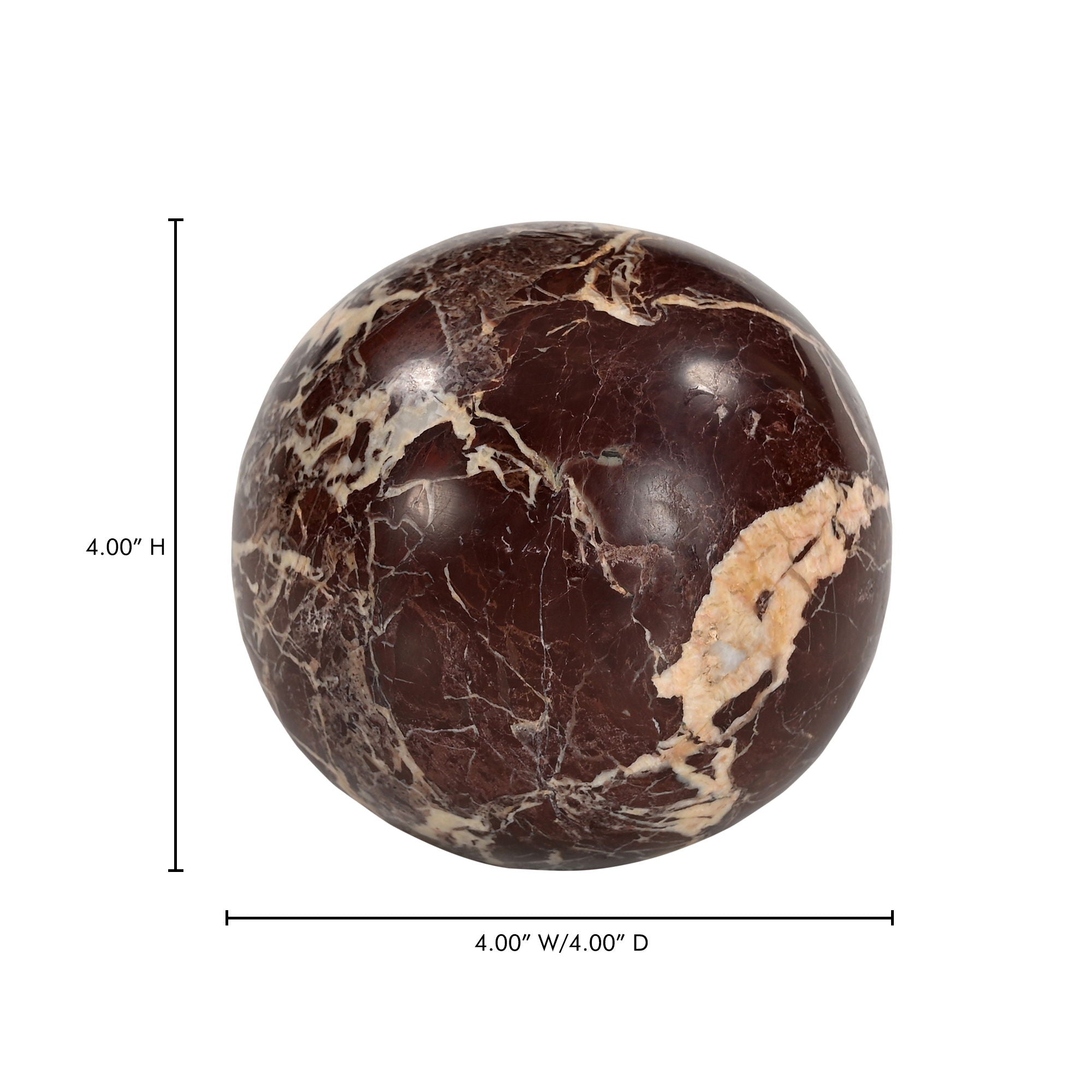 Odessa - Sphere Tabletop Accent - Dark Brown - Image 2