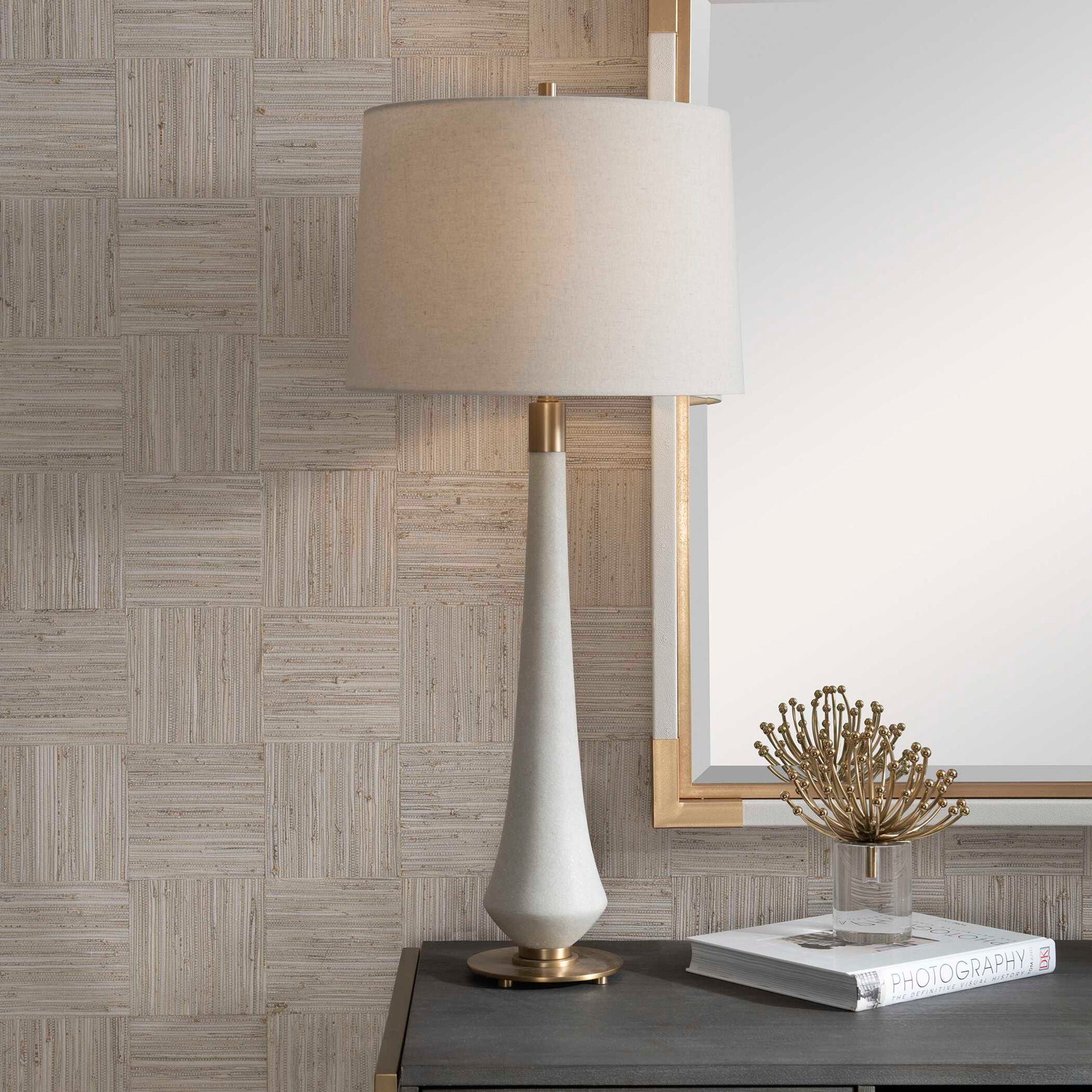 Marille - Stone Table Lamp - Beige - Image 2