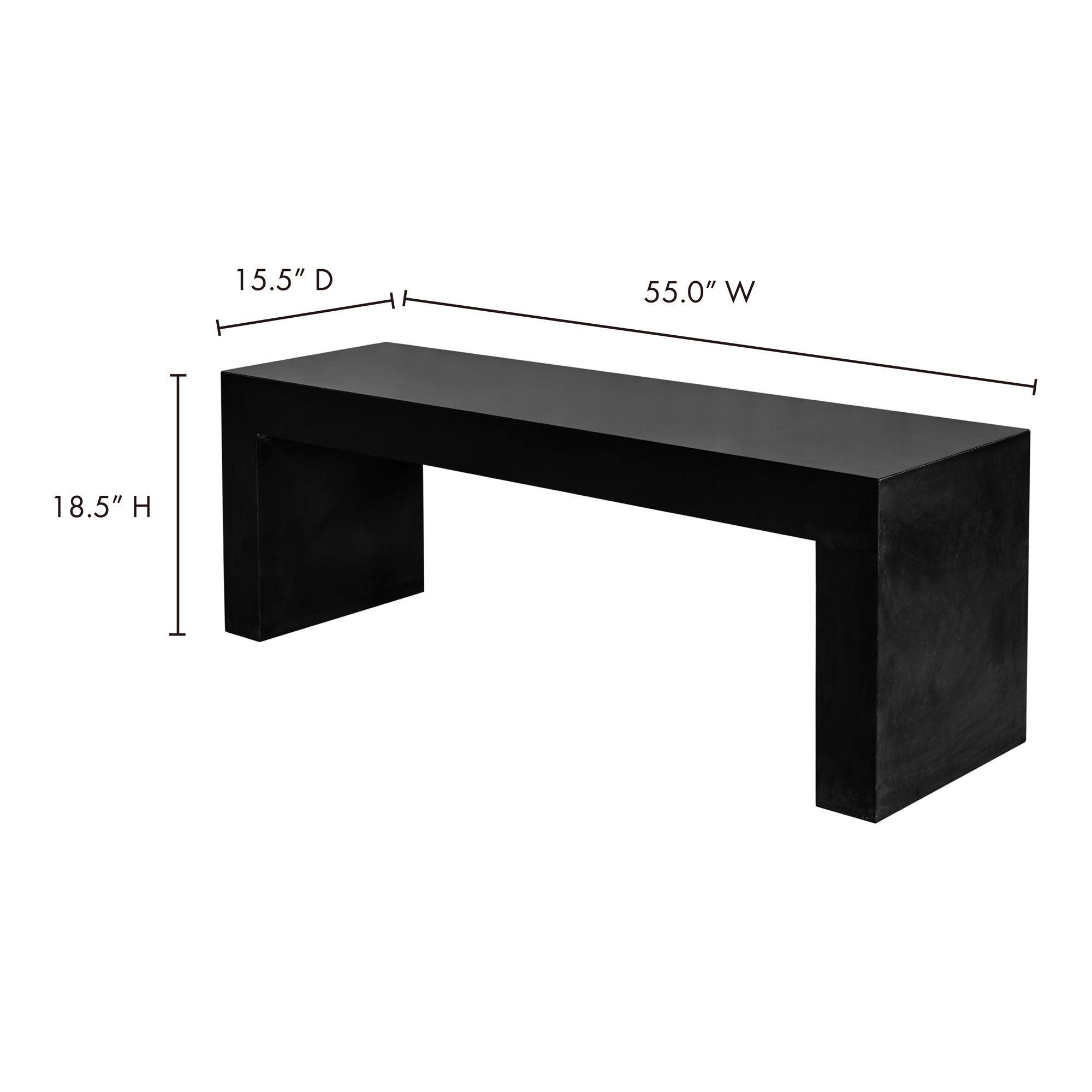Lazarus - Outdoor Bench - Black - Image 2